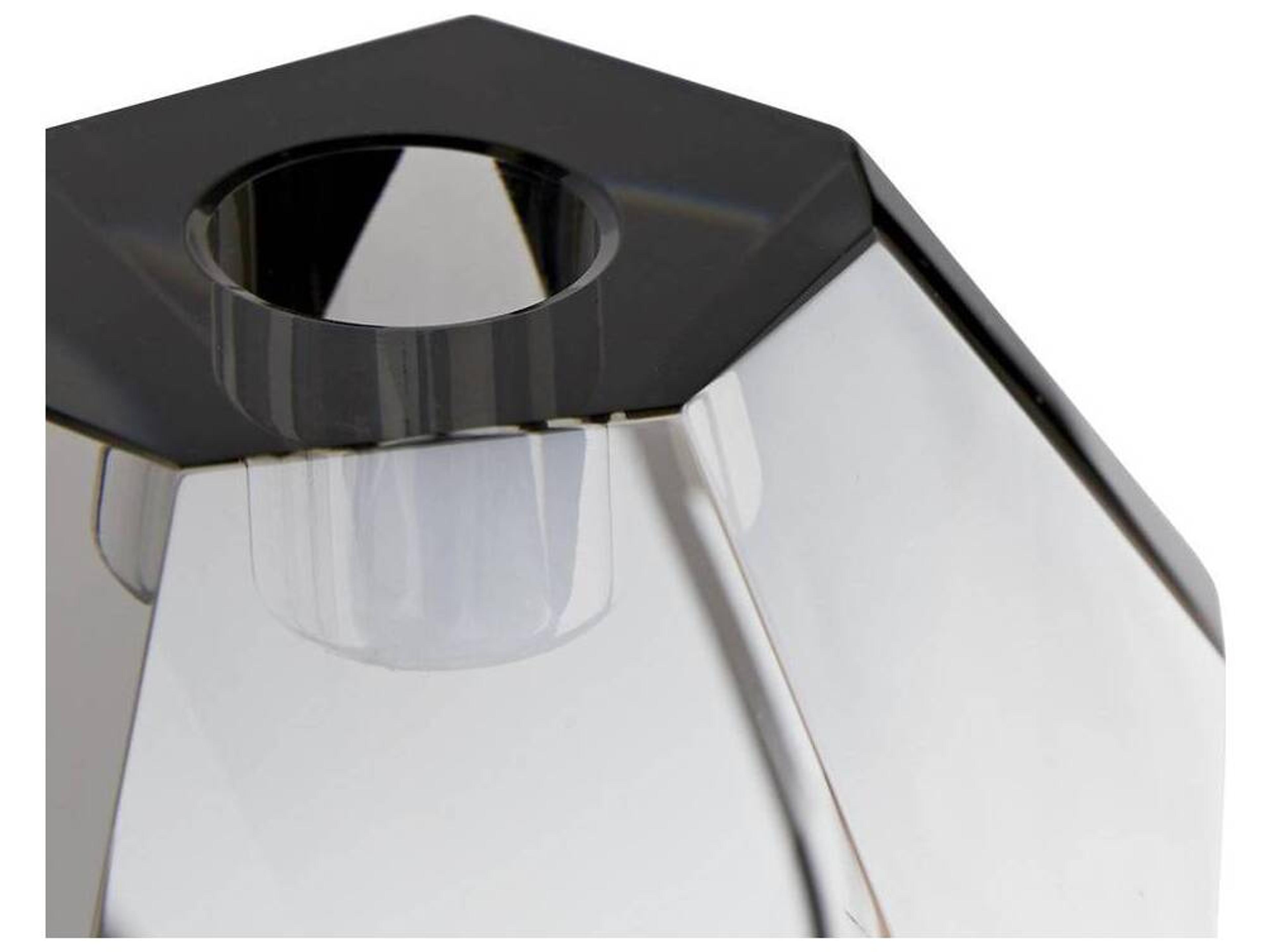 Arteriors Home Violet Tinted Crystal Candle Holder Set of 3