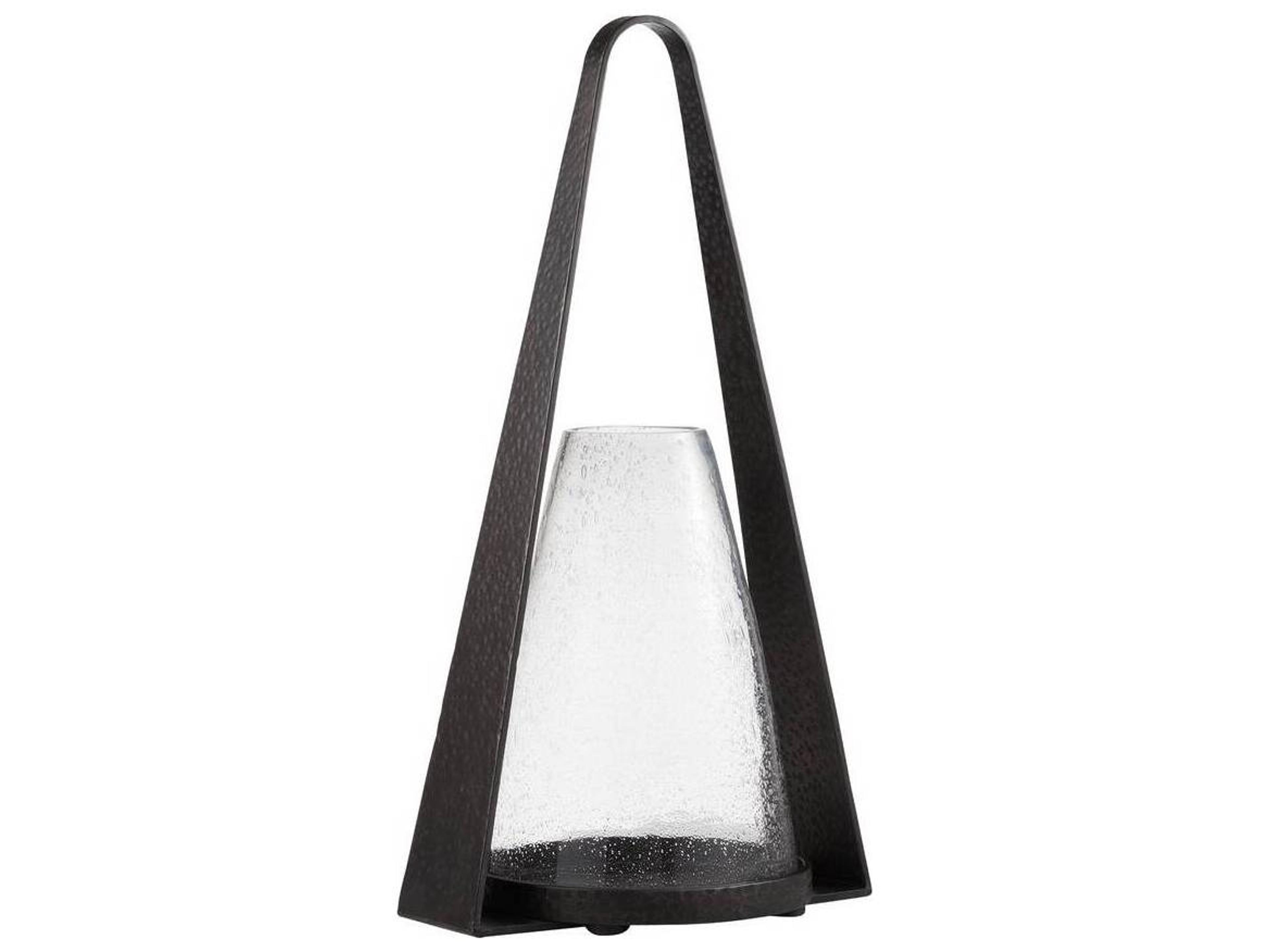 Arteriors Home Clear Blackened Iron Candle Holder