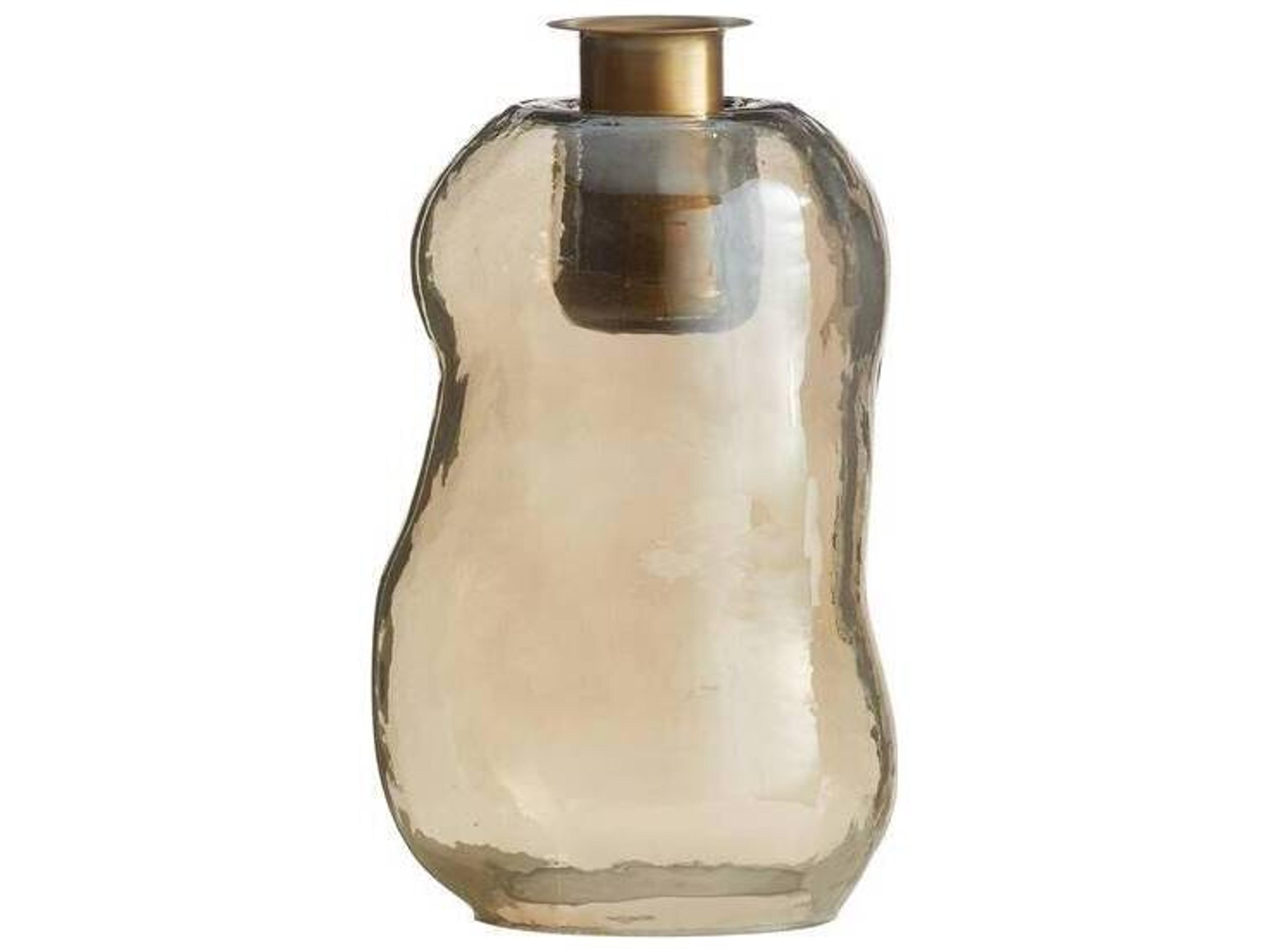 Arteriors Home Smoke Luster Antique Brass Candle Holder