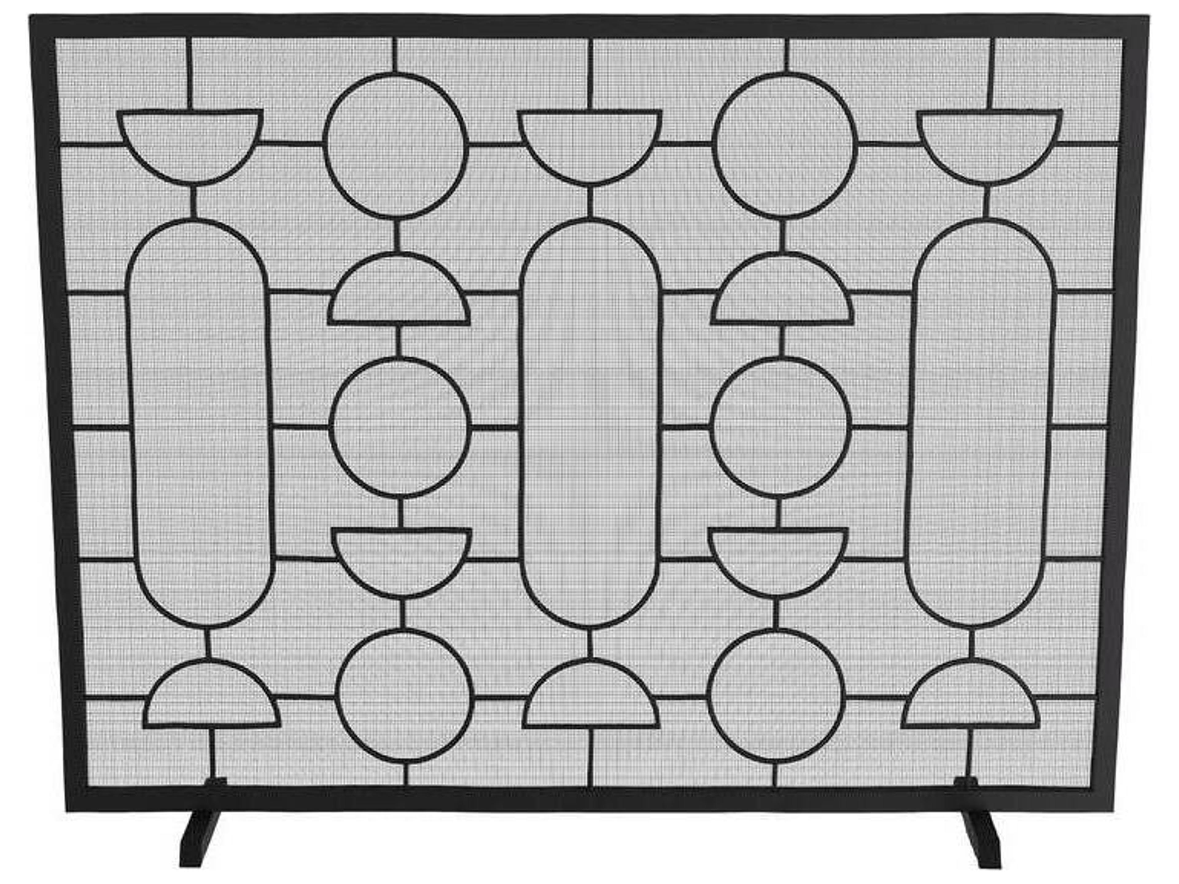 Arteriors Adamo Firescreen Natural Iron Geometric Design