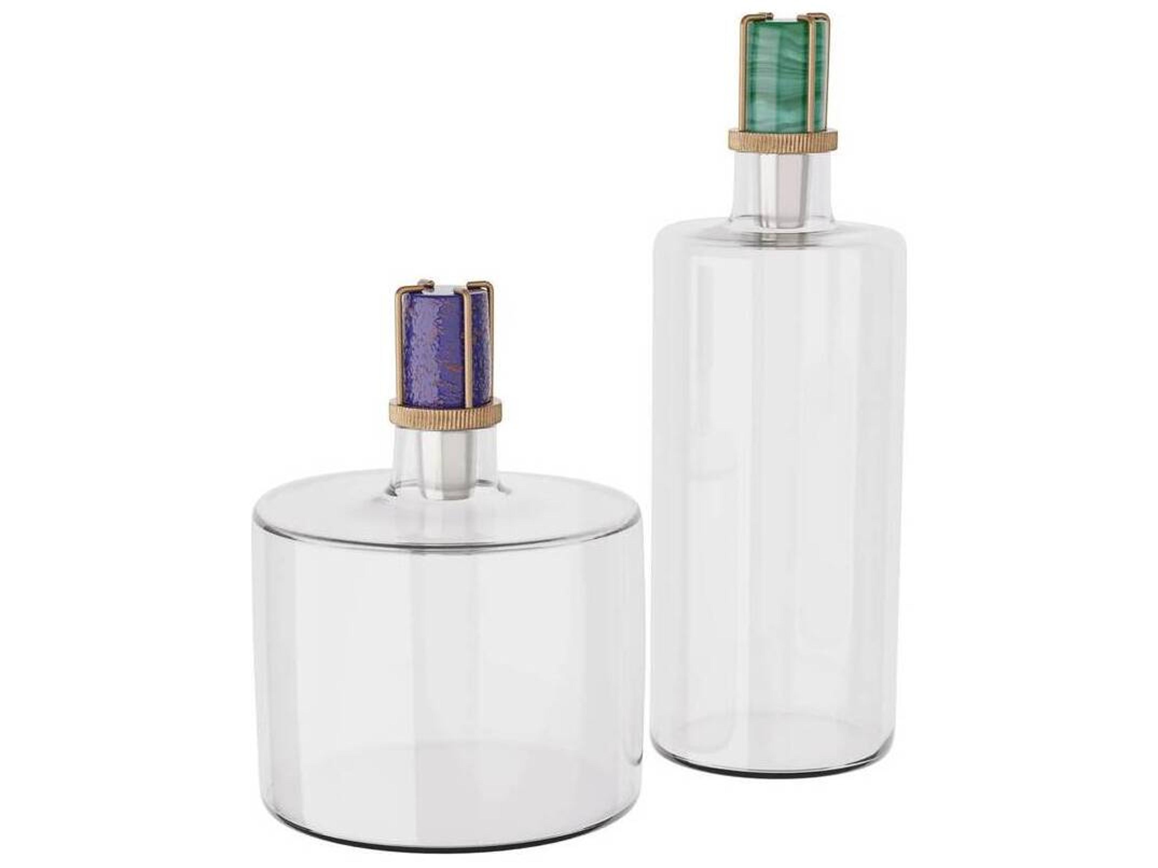 Adalyn Decanters Set of 2 Clear Glass