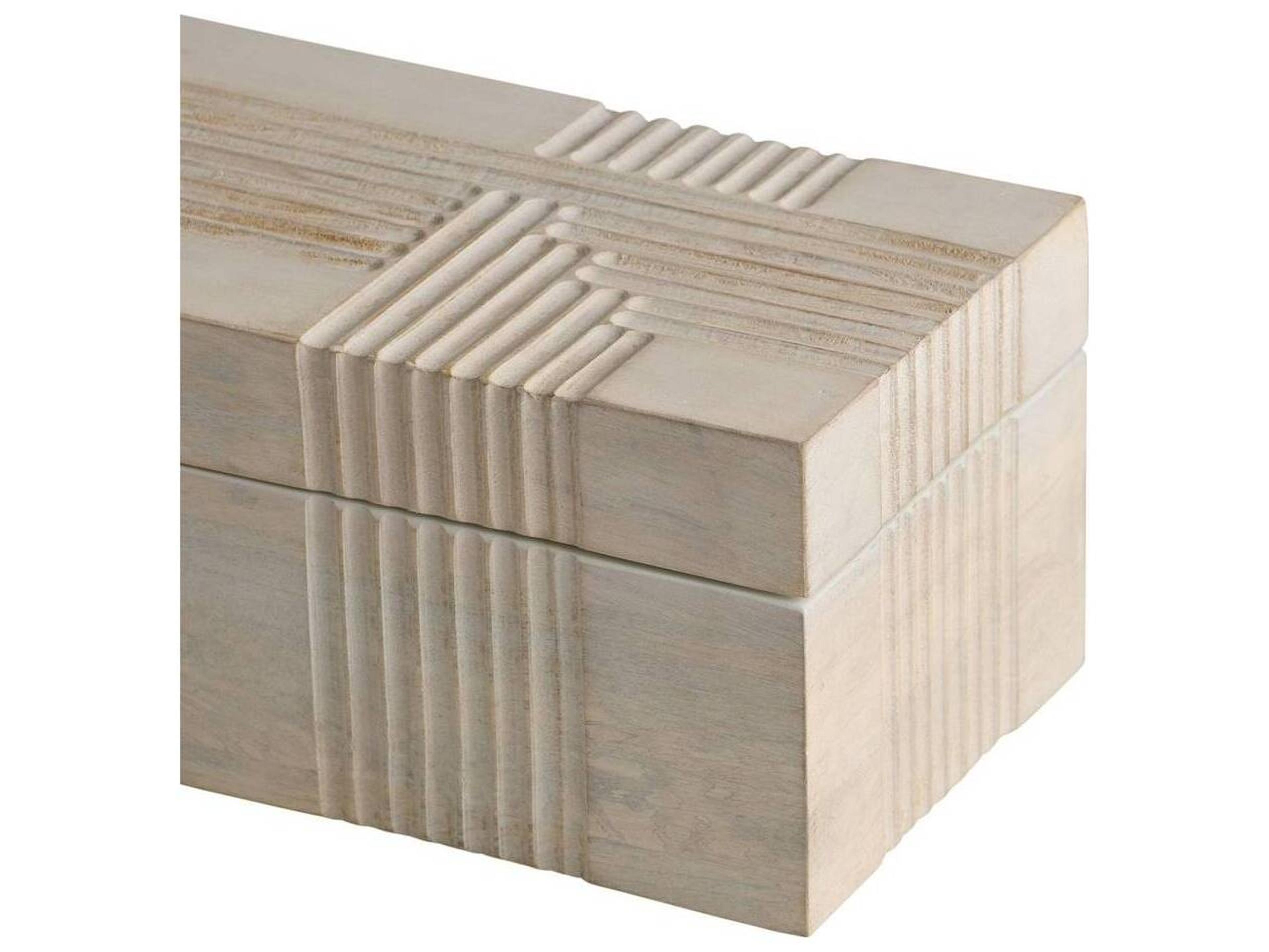 Arteriors Home Kamira Whitewash Boxes Set of 2