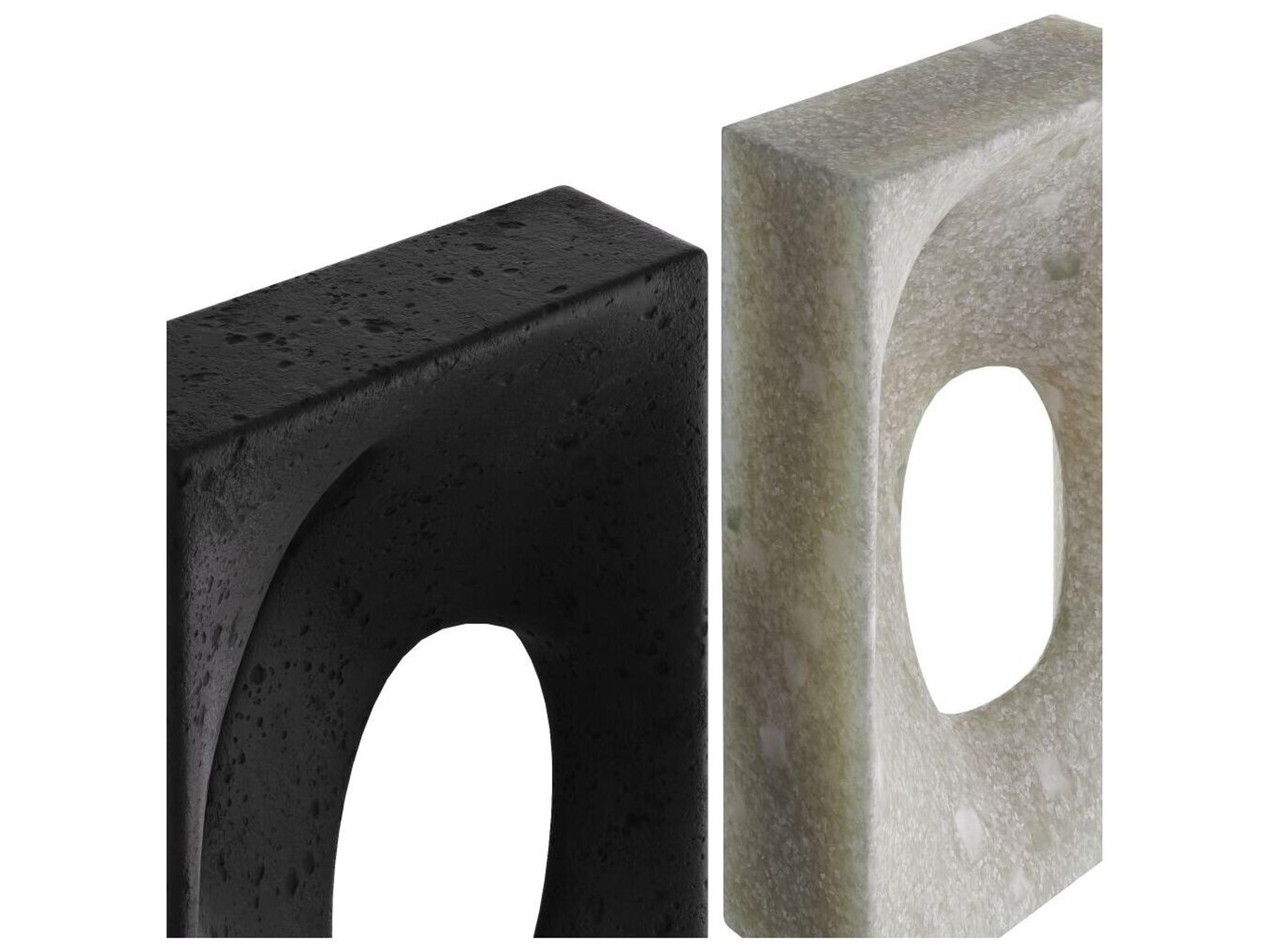 Arteriors Home Charcoal Ivory Bookend