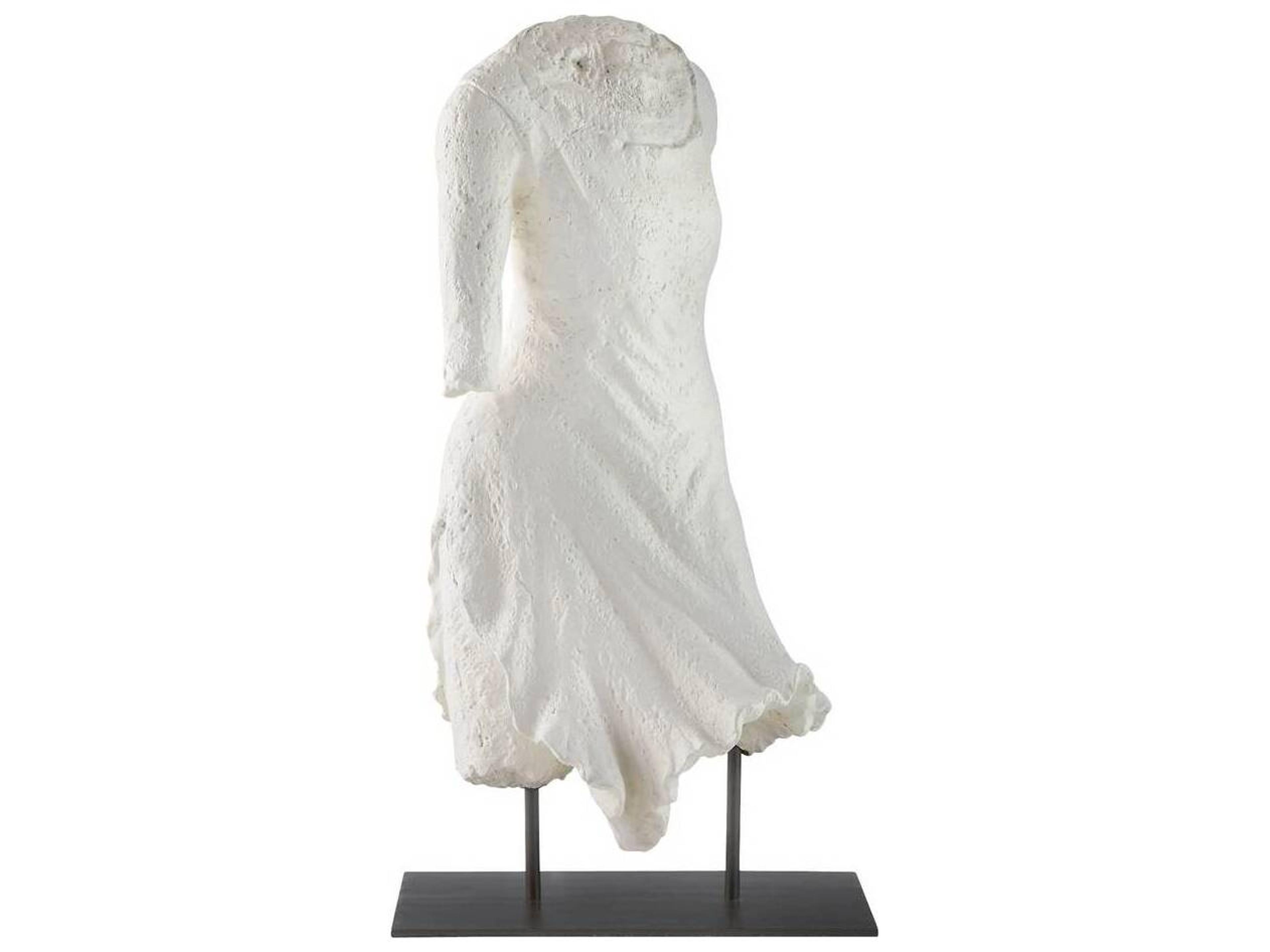 Arteriors Home Matte White Plaster English Bronze Sculpture