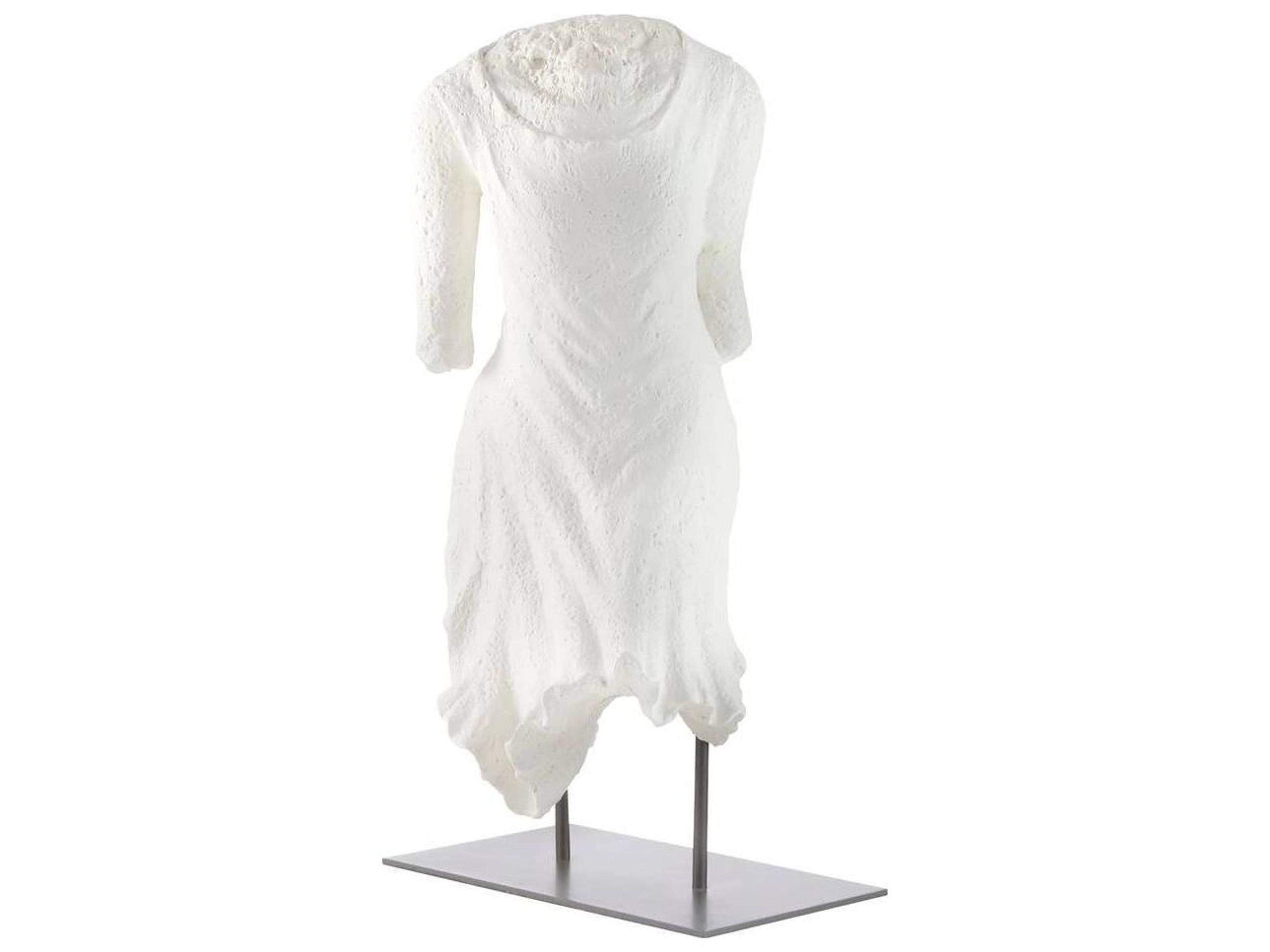 Arteriors Home Matte White Plaster English Bronze Sculpture