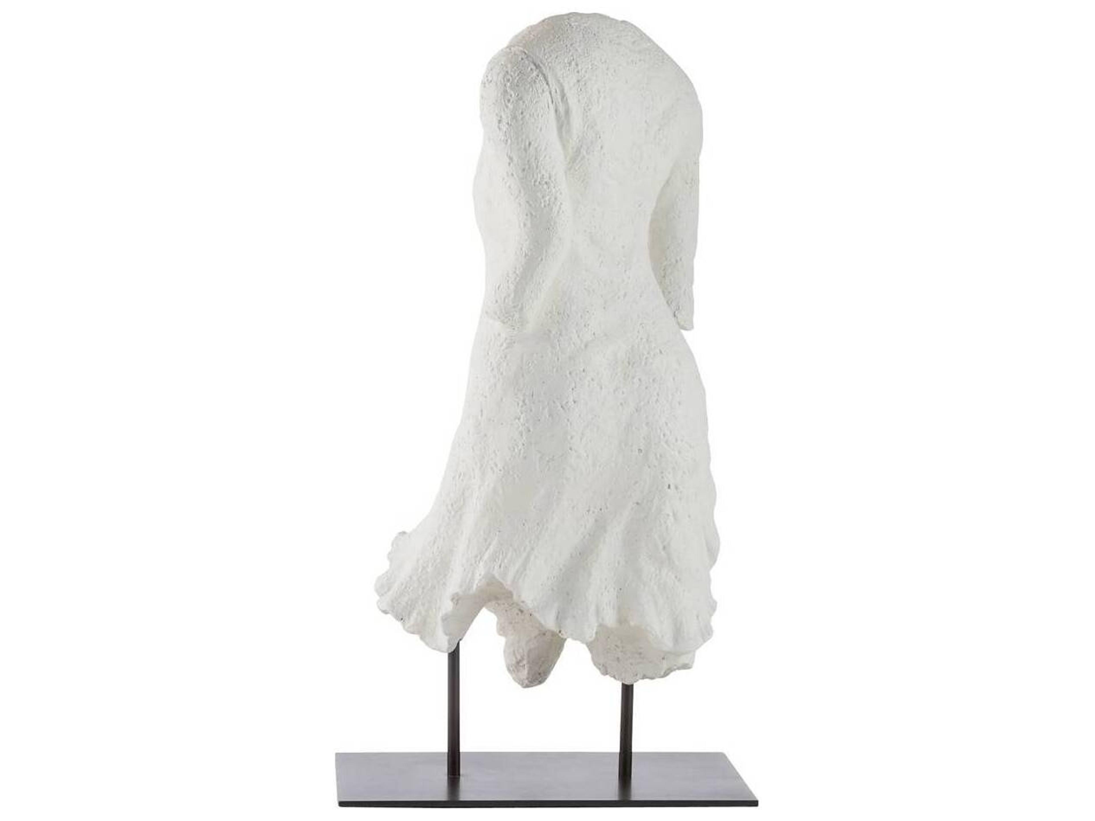 Arteriors Home Matte White Plaster English Bronze Sculpture