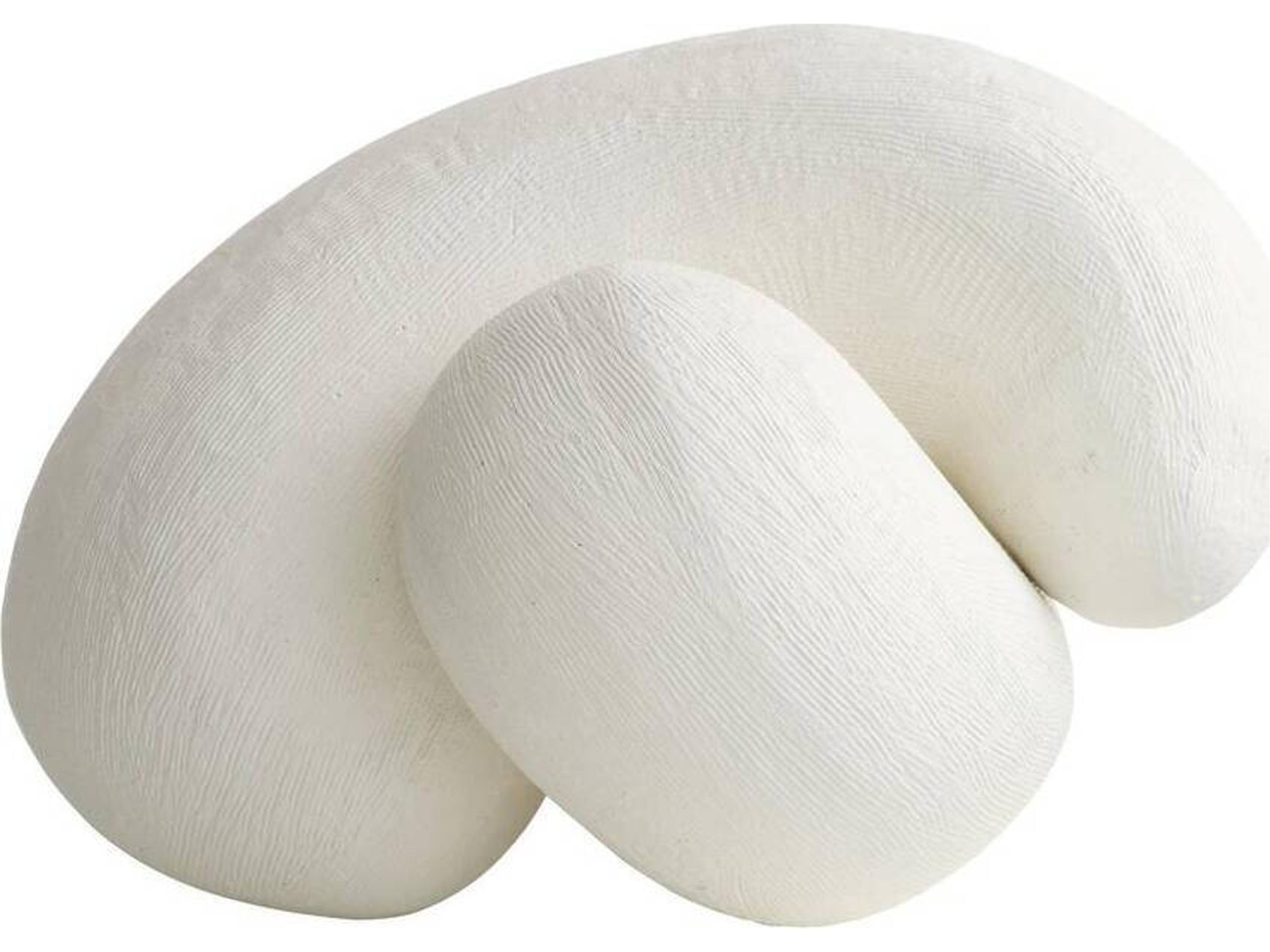 Kanzi Sculpture Set of 2 White Resin