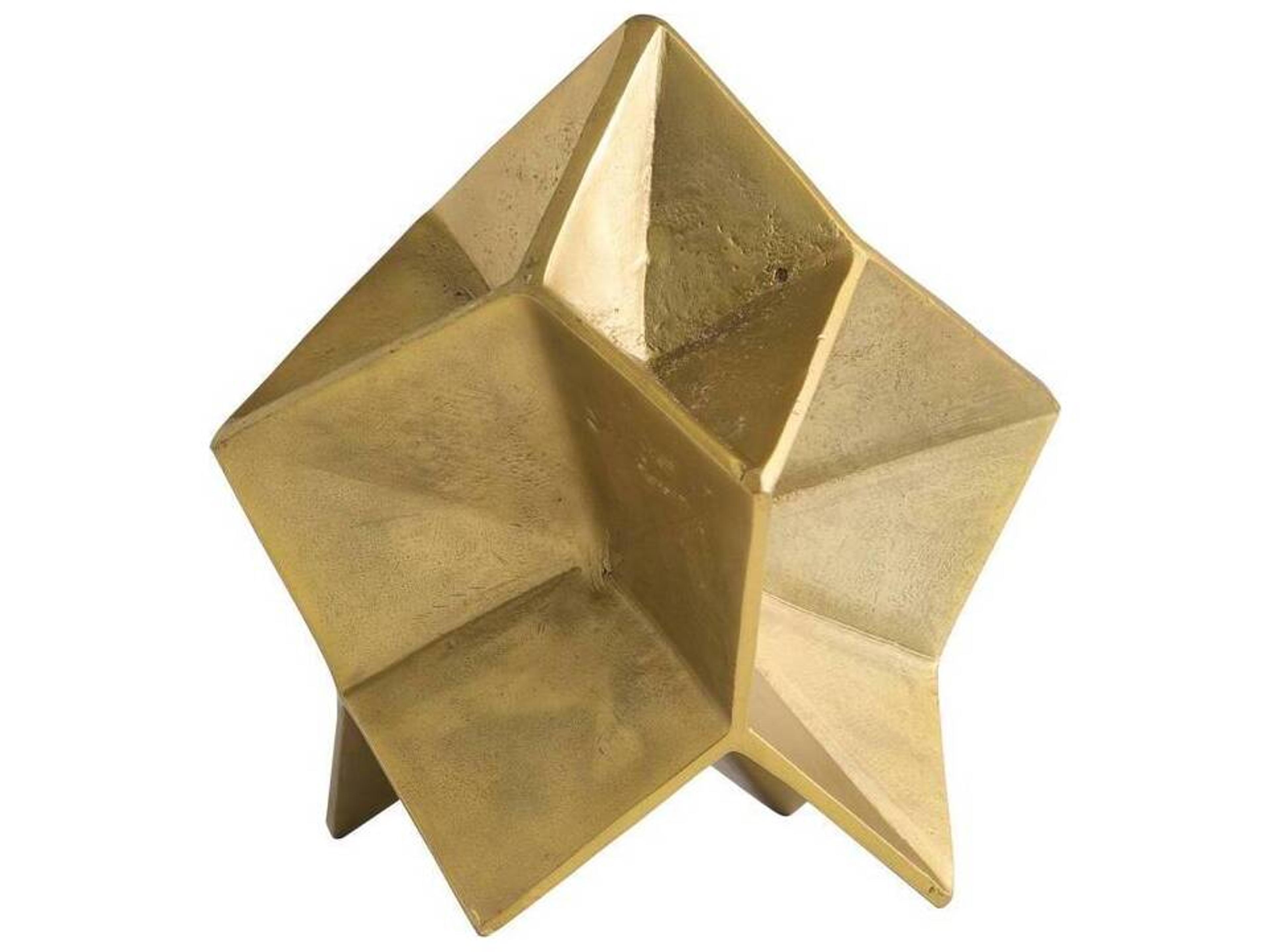Arteriors Kendrick Sculpture Geometric Antique Brass Accent
