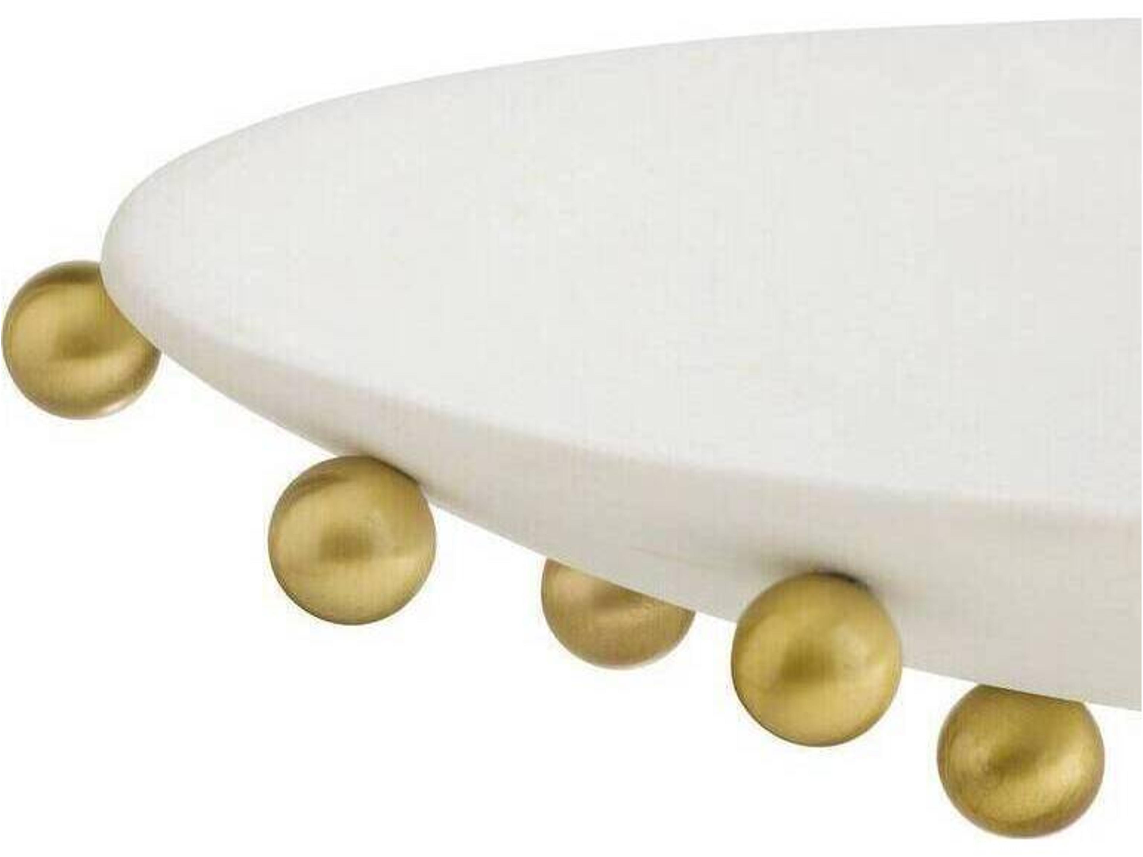 Arteriors Home Katherine Ivory Antique Brass White Gold Centerpiece