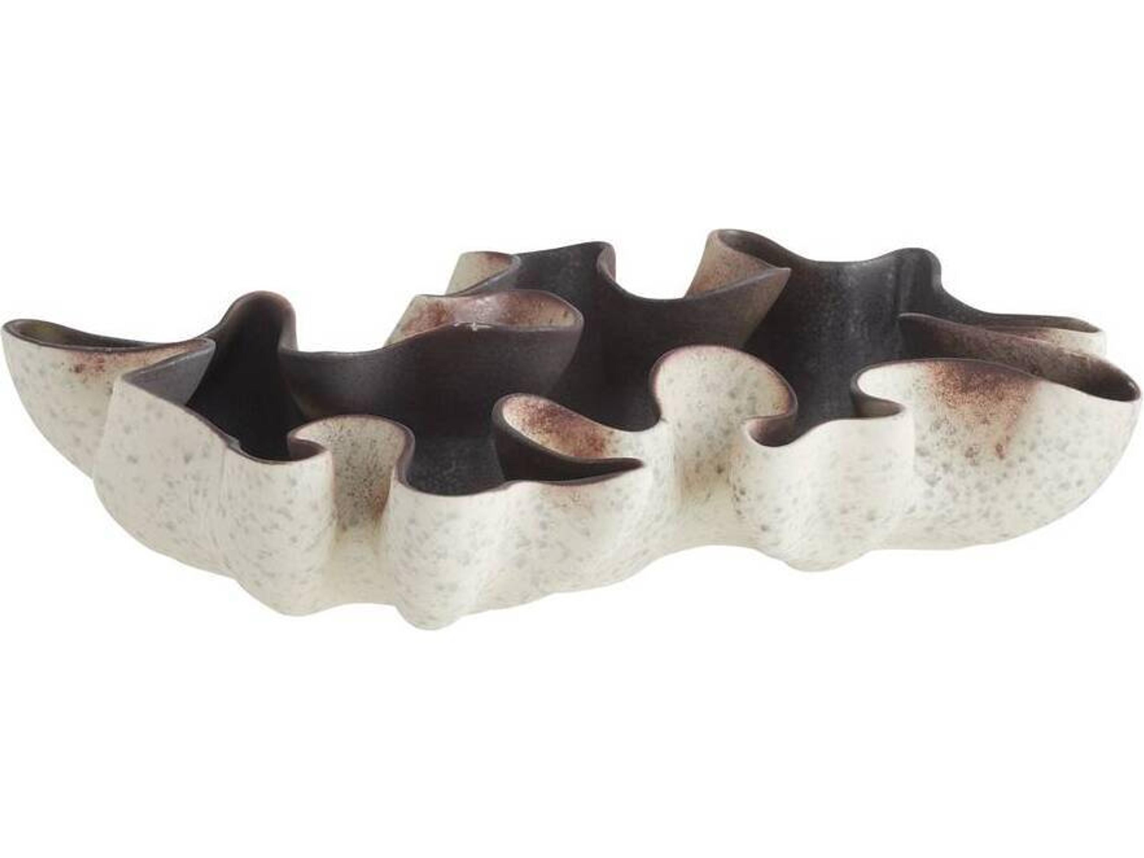 Frontera Porcelain Centerpiece in Reactive Glaze