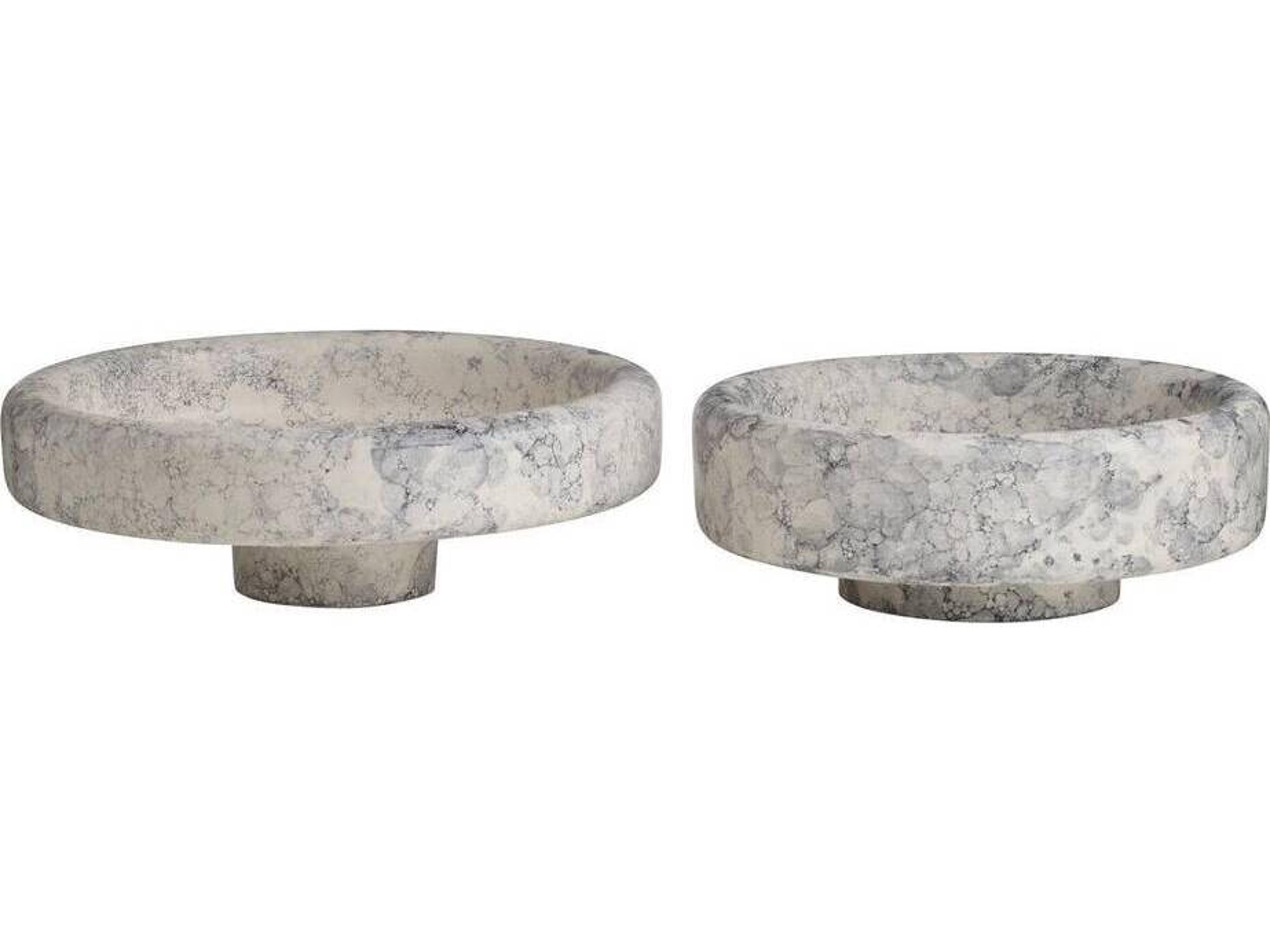 Arteriors Home Izzy Thundercloud Gray Centerpieces Set of 2