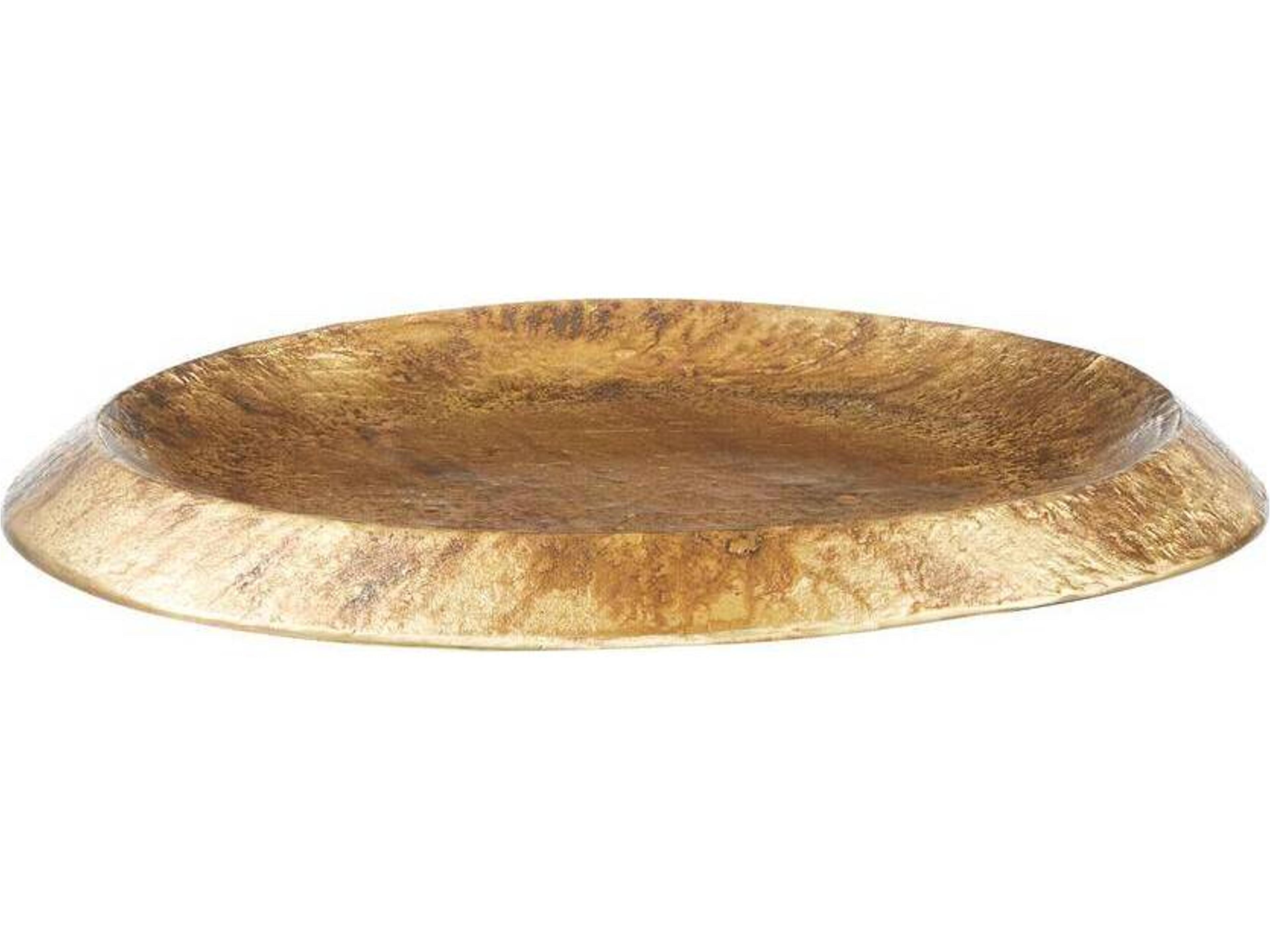 Everett Centerpiece Distressed Antique Brass Decorative Plate