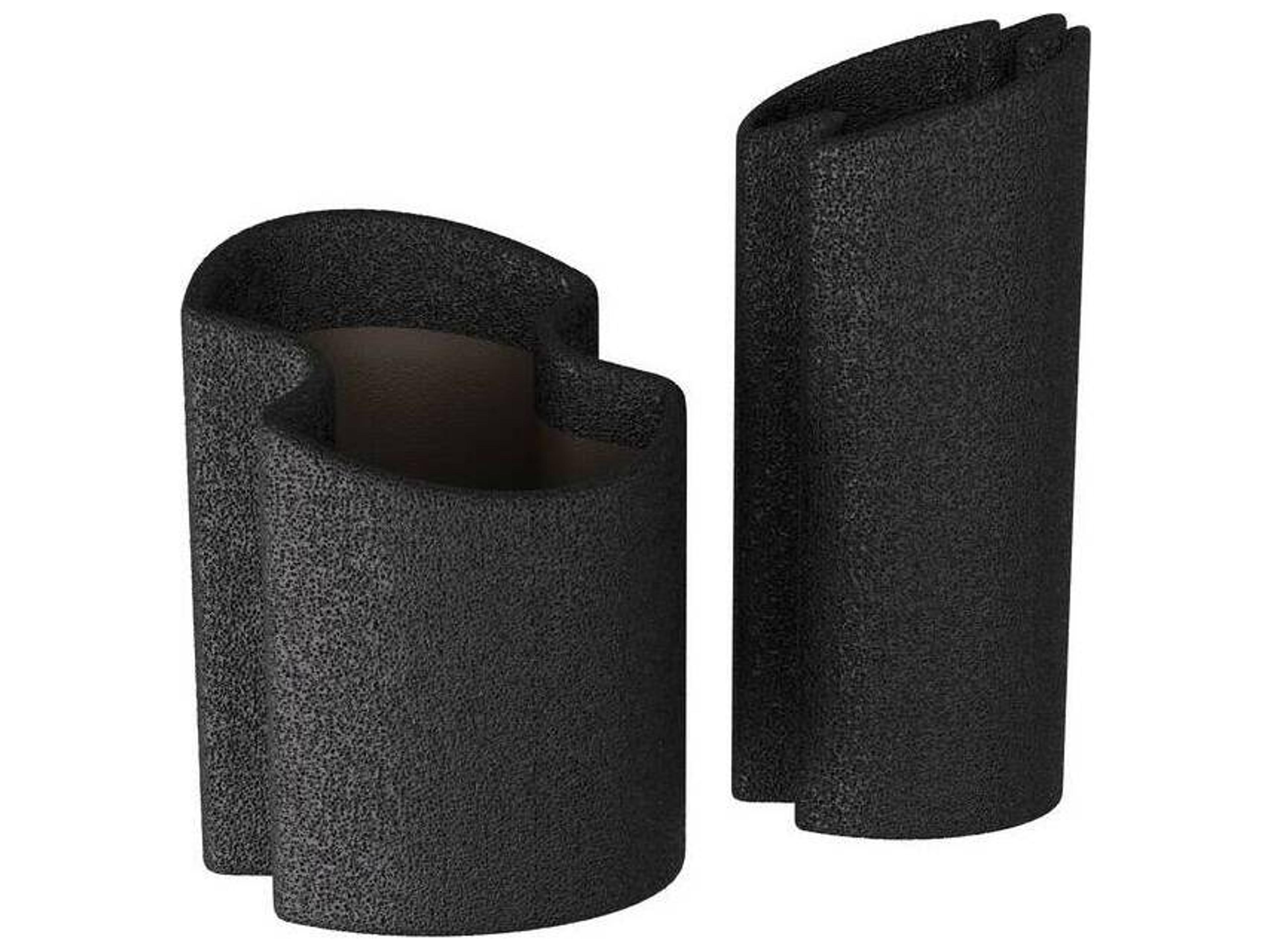 Xyla Vase Set of 2 Black Ceramic