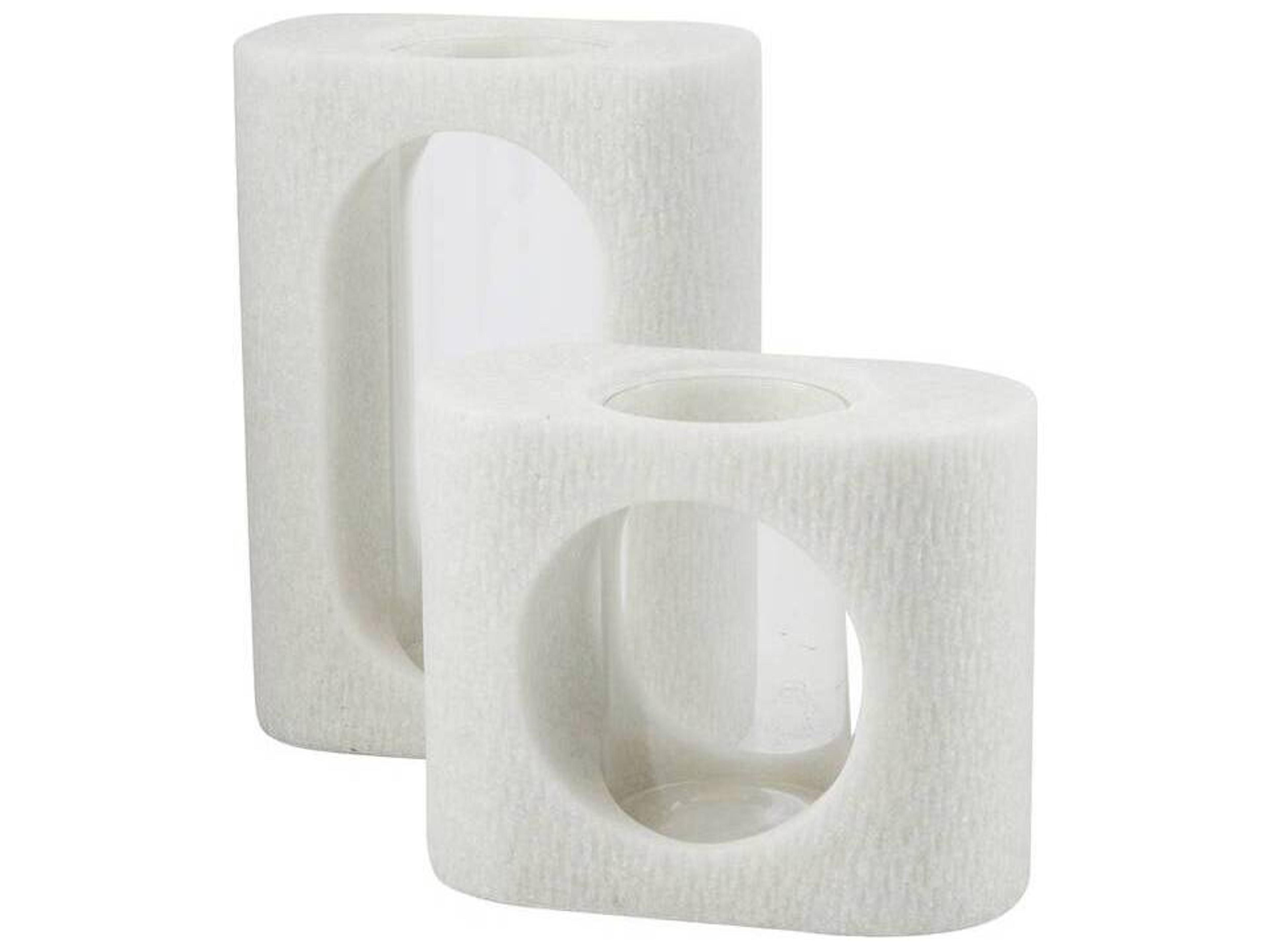 Emilie Vases Set of 2 Contemporary Ricestone