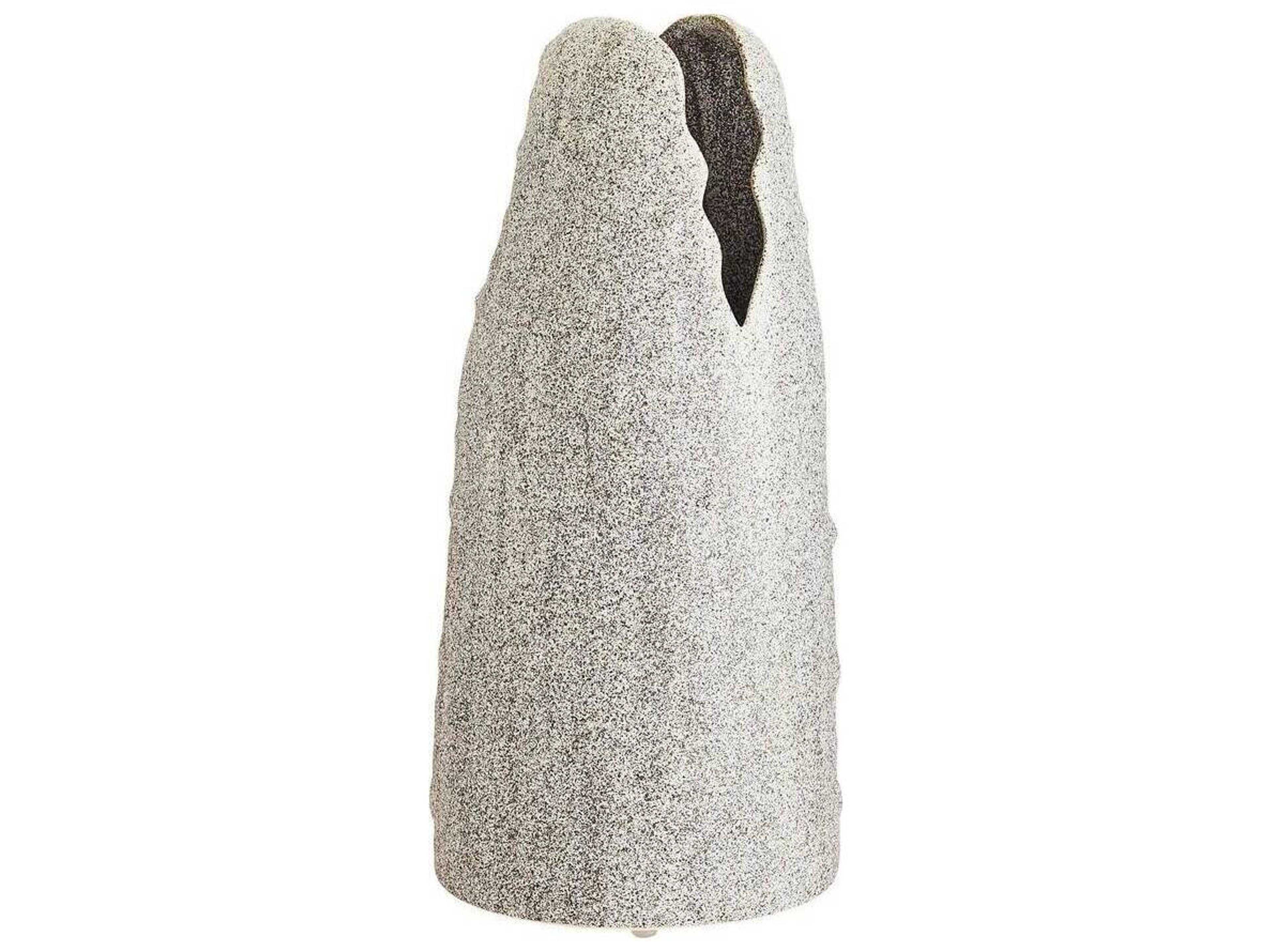 Arteriors Home White Crackle Charcoal Wash Vase