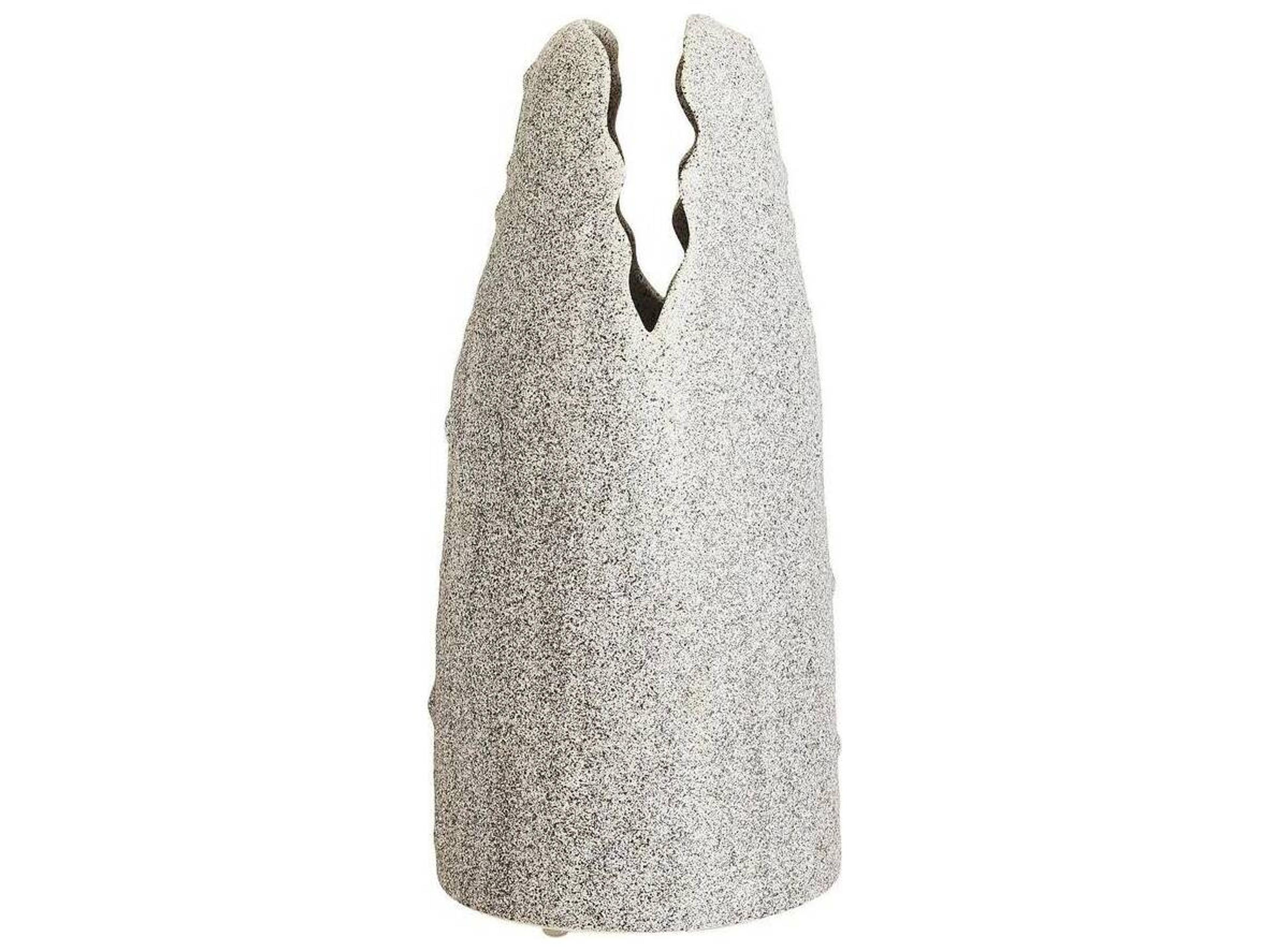 Arteriors Home White Crackle Charcoal Wash Vase