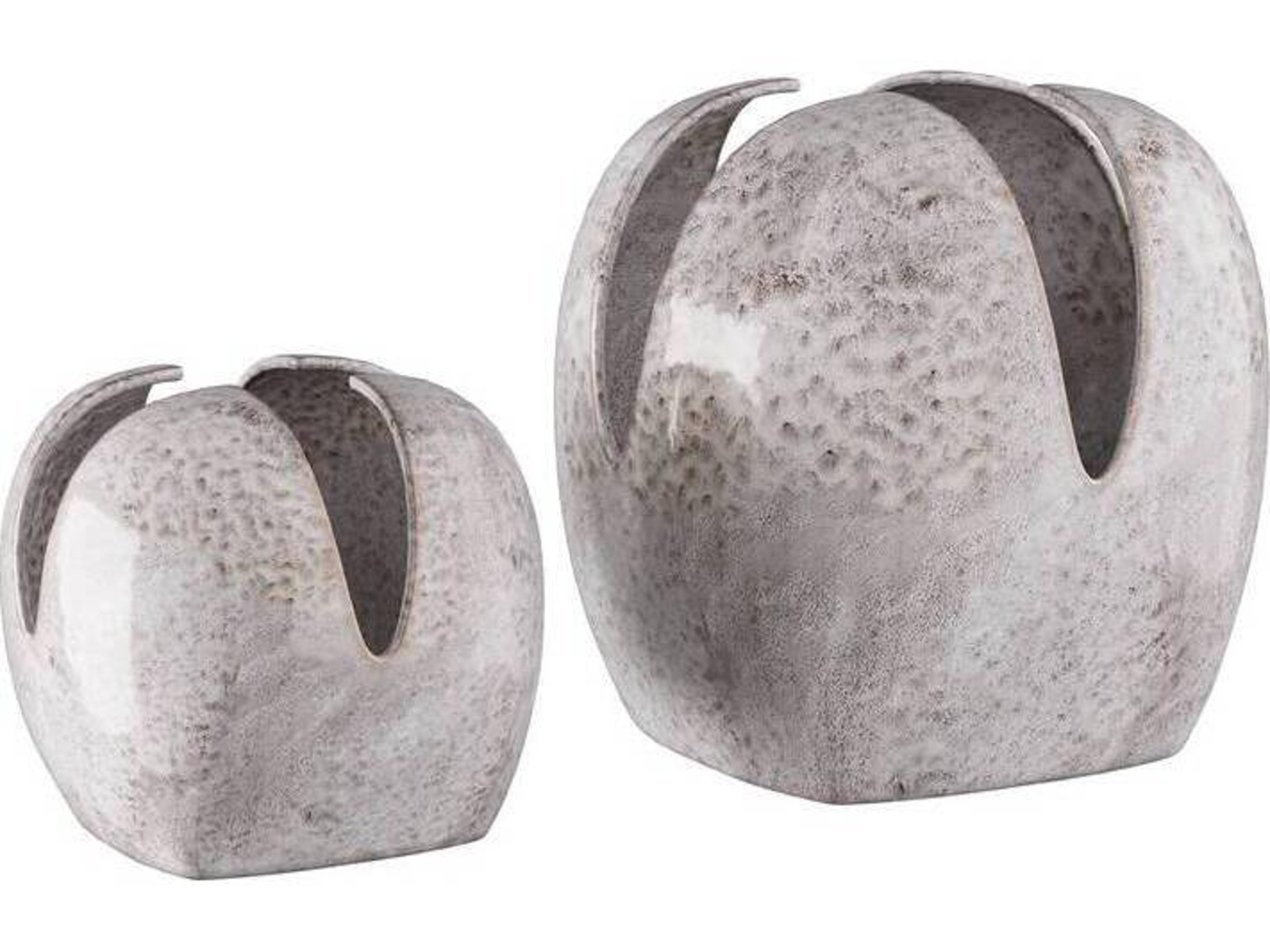 Amal Vases Set of 2 Harbor Gray