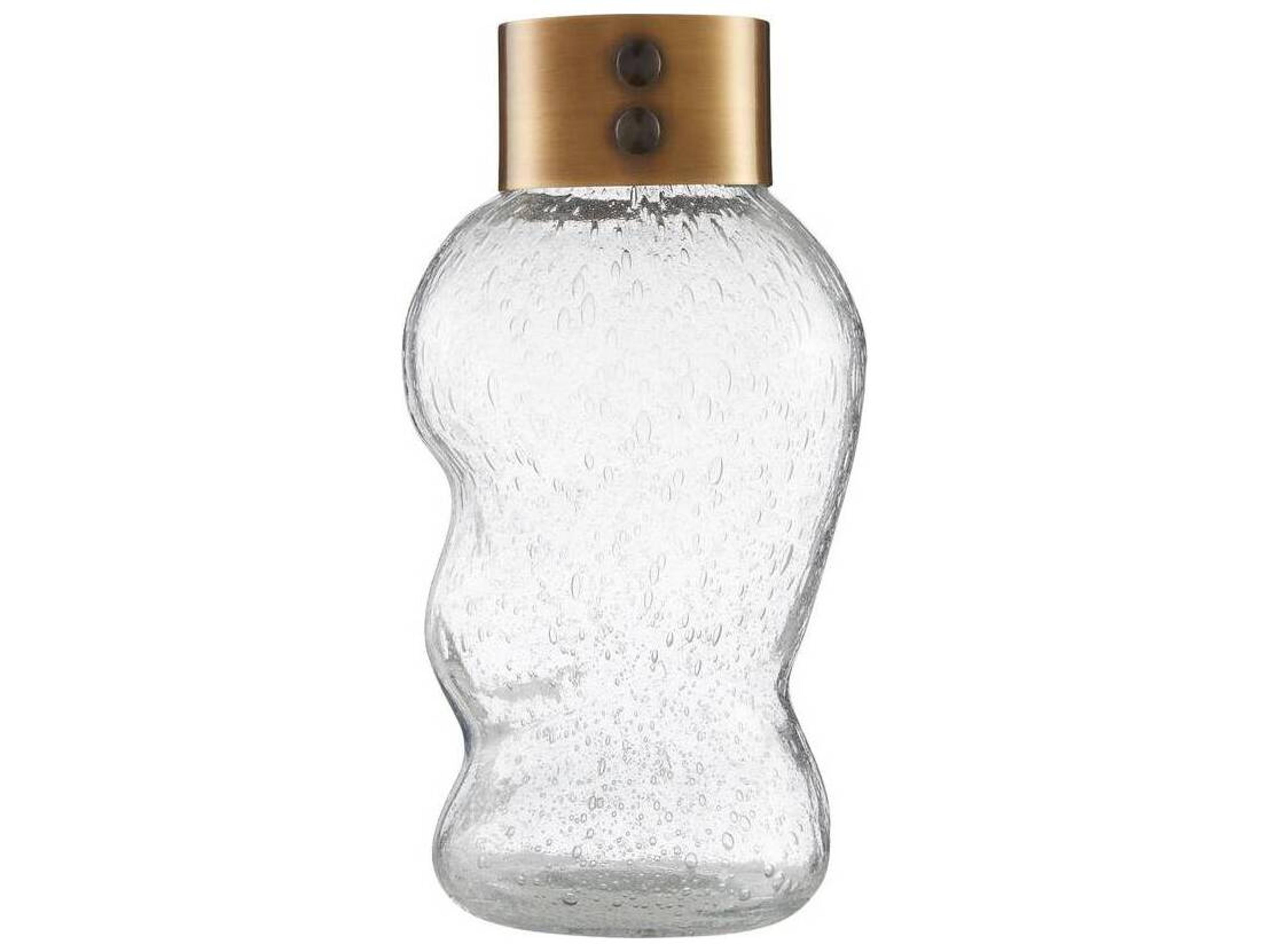 Arteriors Home Clear Vintage Brass Vase