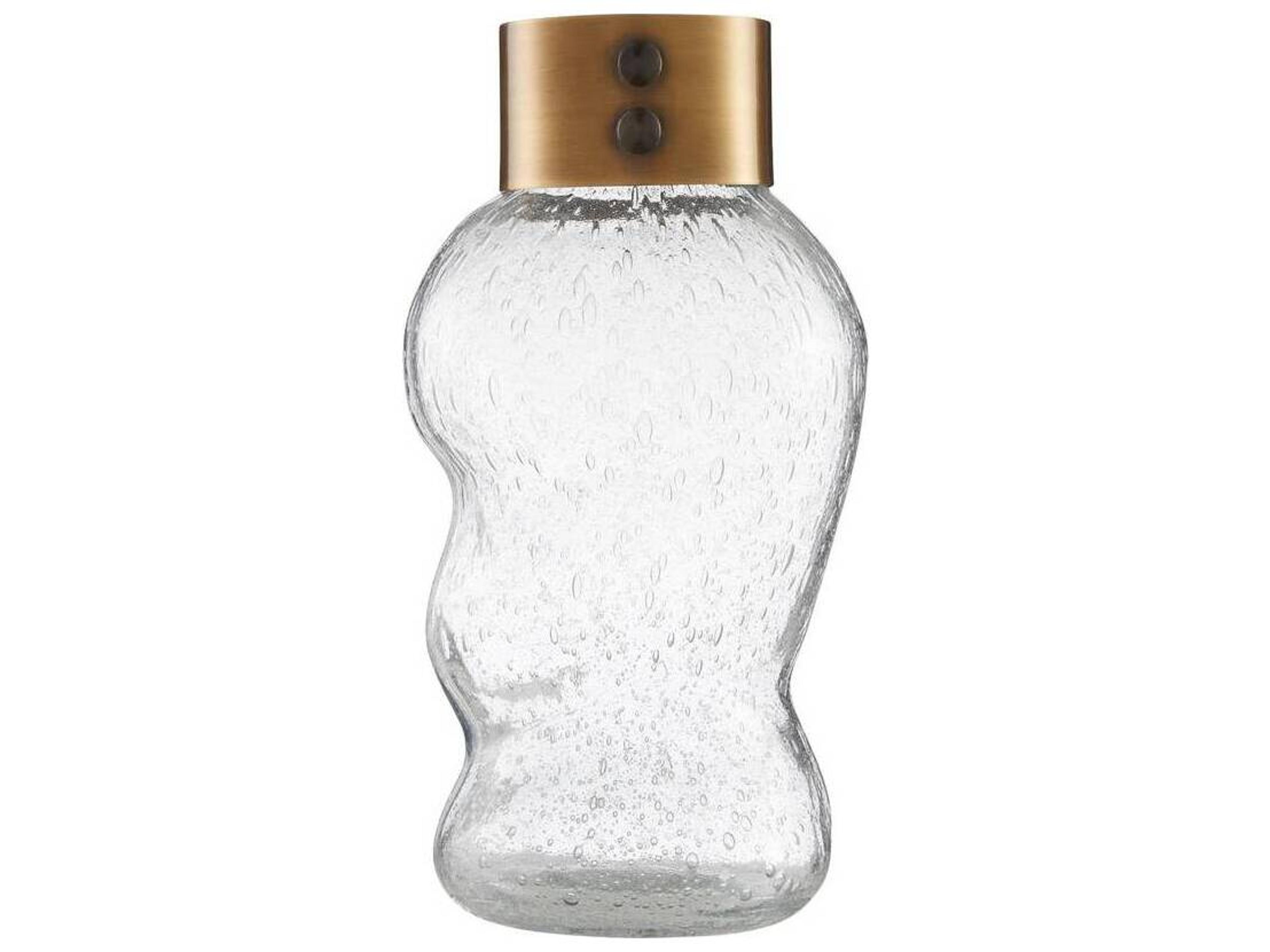 Arteriors Home Clear Vintage Brass Vase