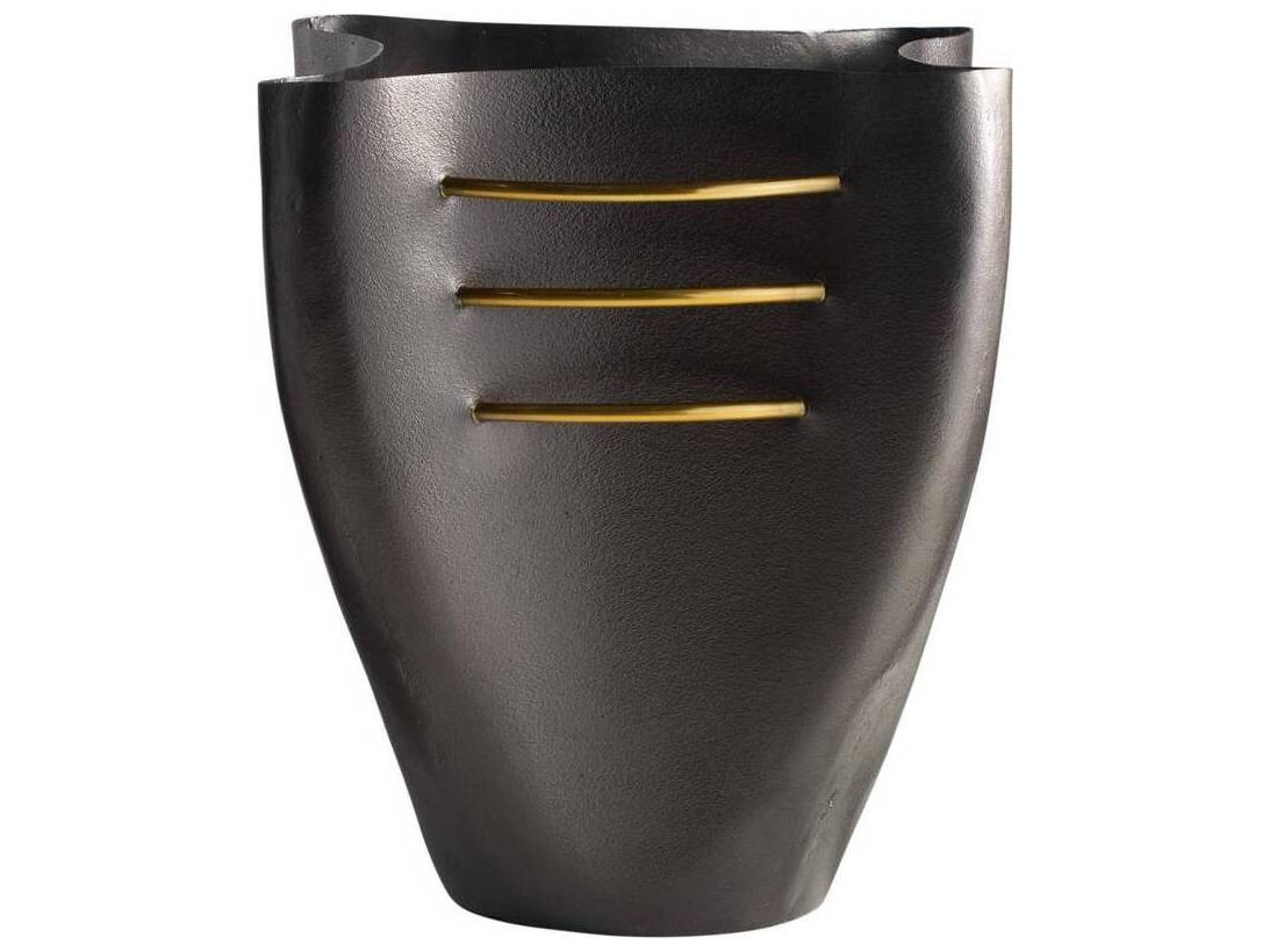 Arteriors Home Jerusha Blackened Antique Brass Gold Vase