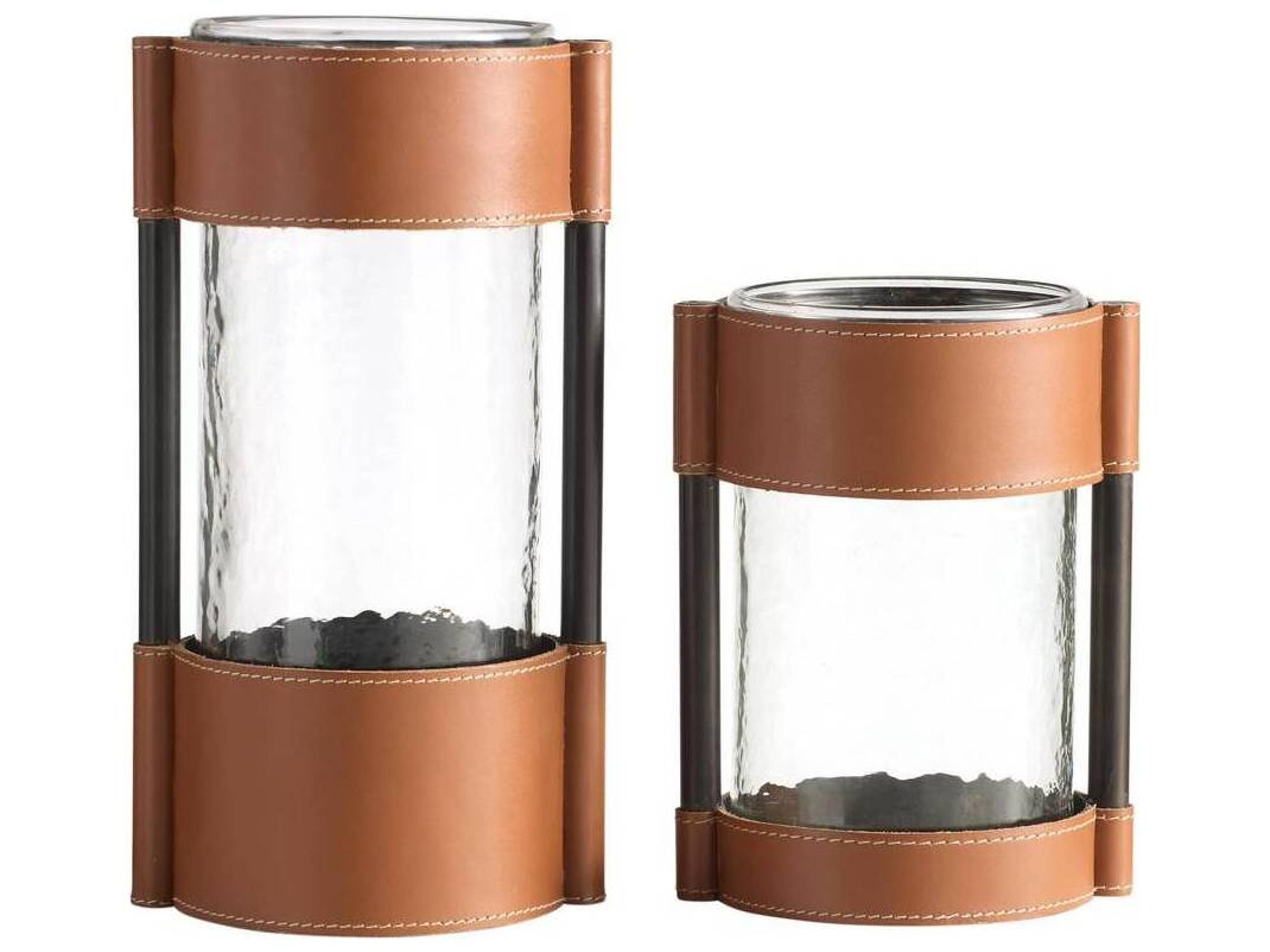 Arteriors Home Joseph Brown Clear Vases Set of 2