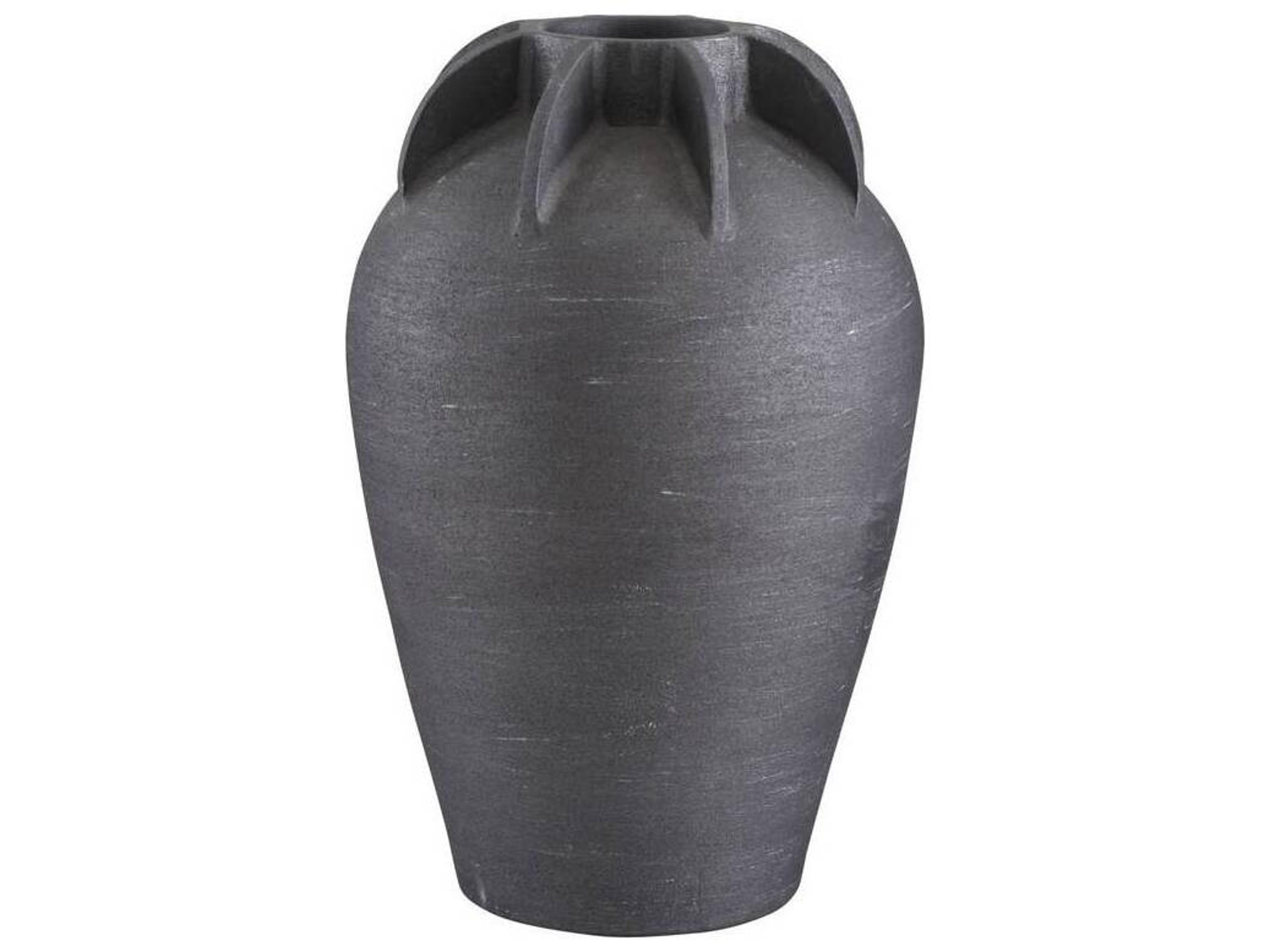 Arteriors Home Matte Charcoal Vase