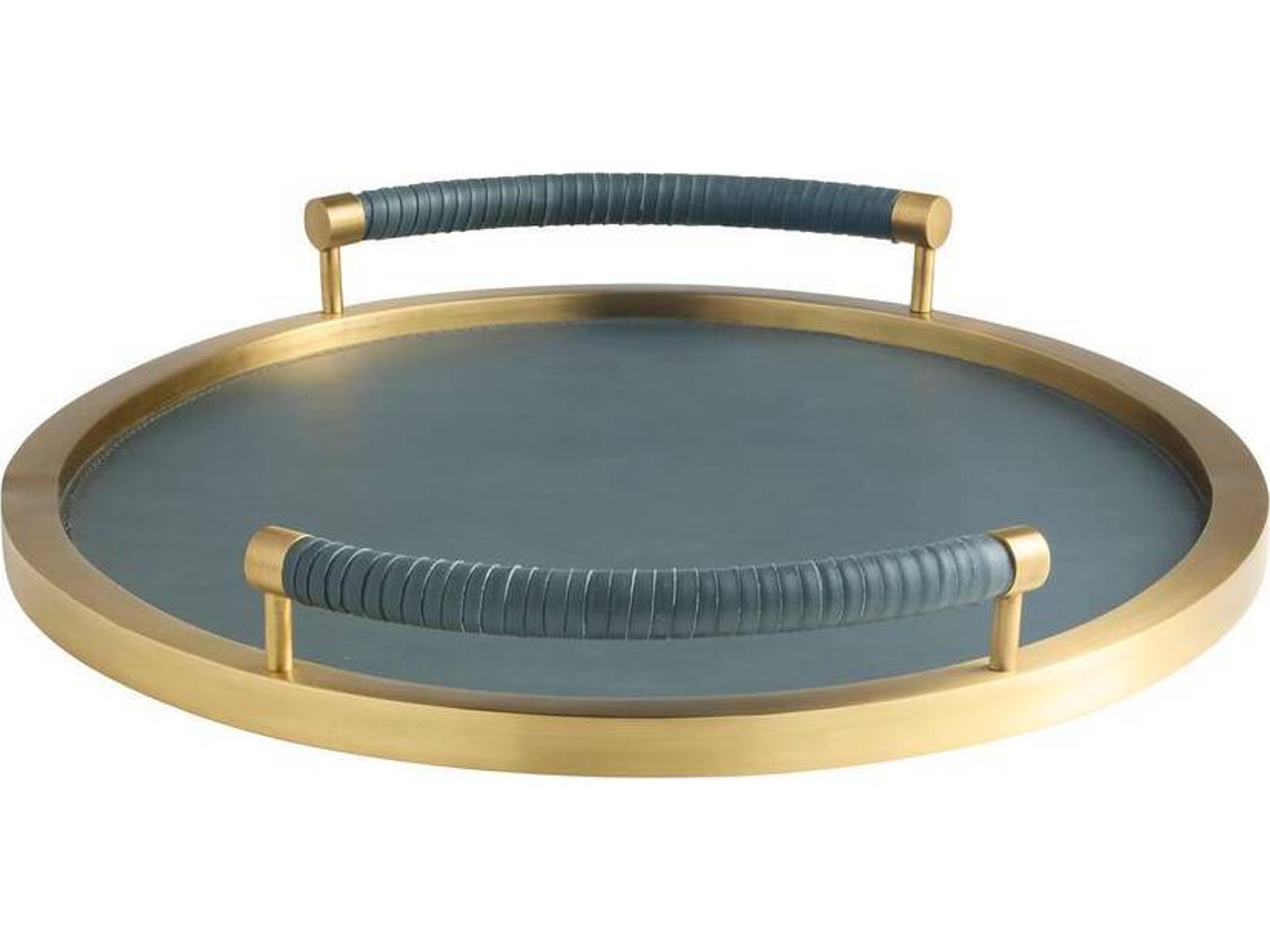 Arteriors Home Antique Brass Slate Serving Tray