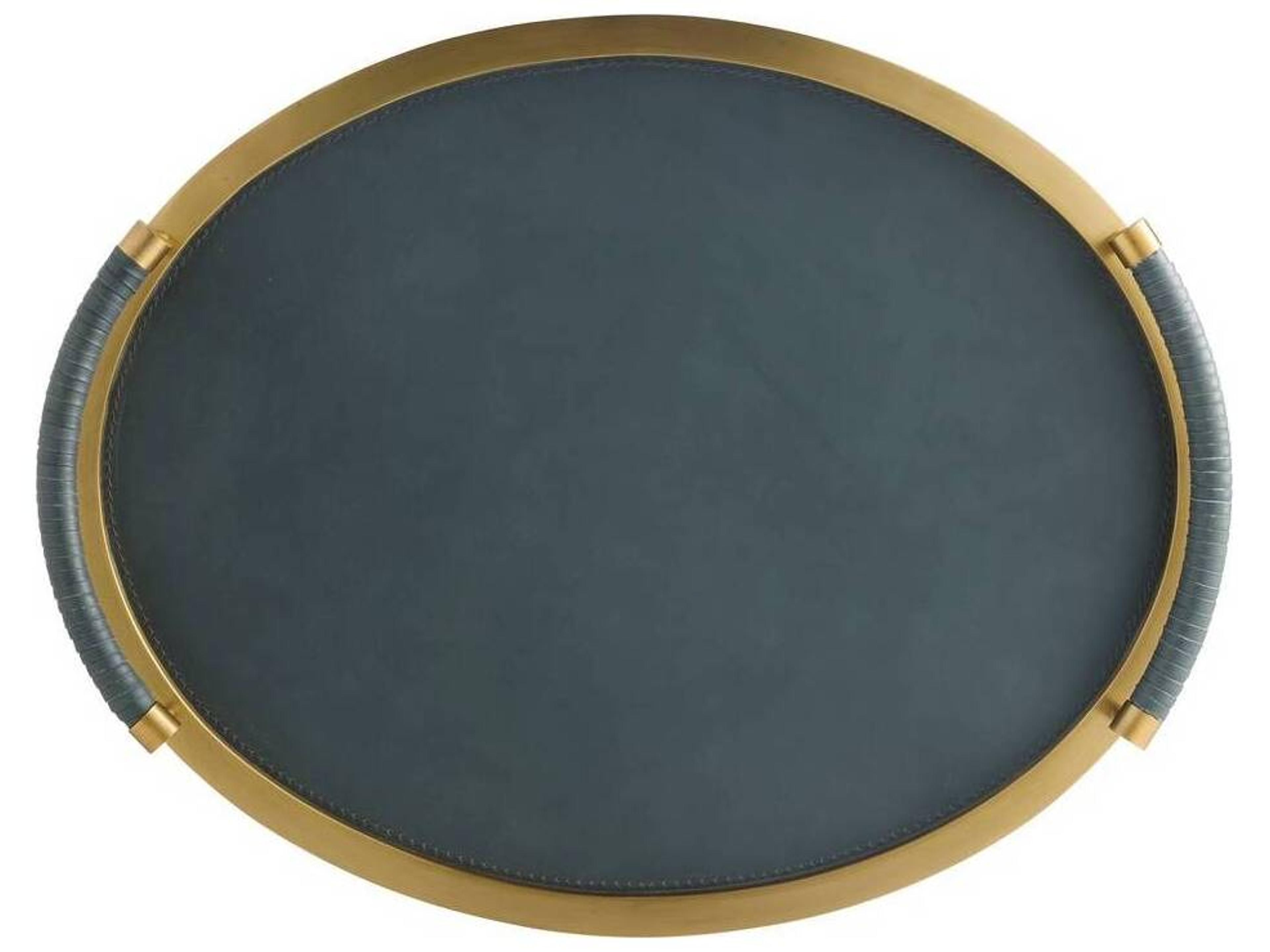 Arteriors Home Antique Brass Slate Serving Tray