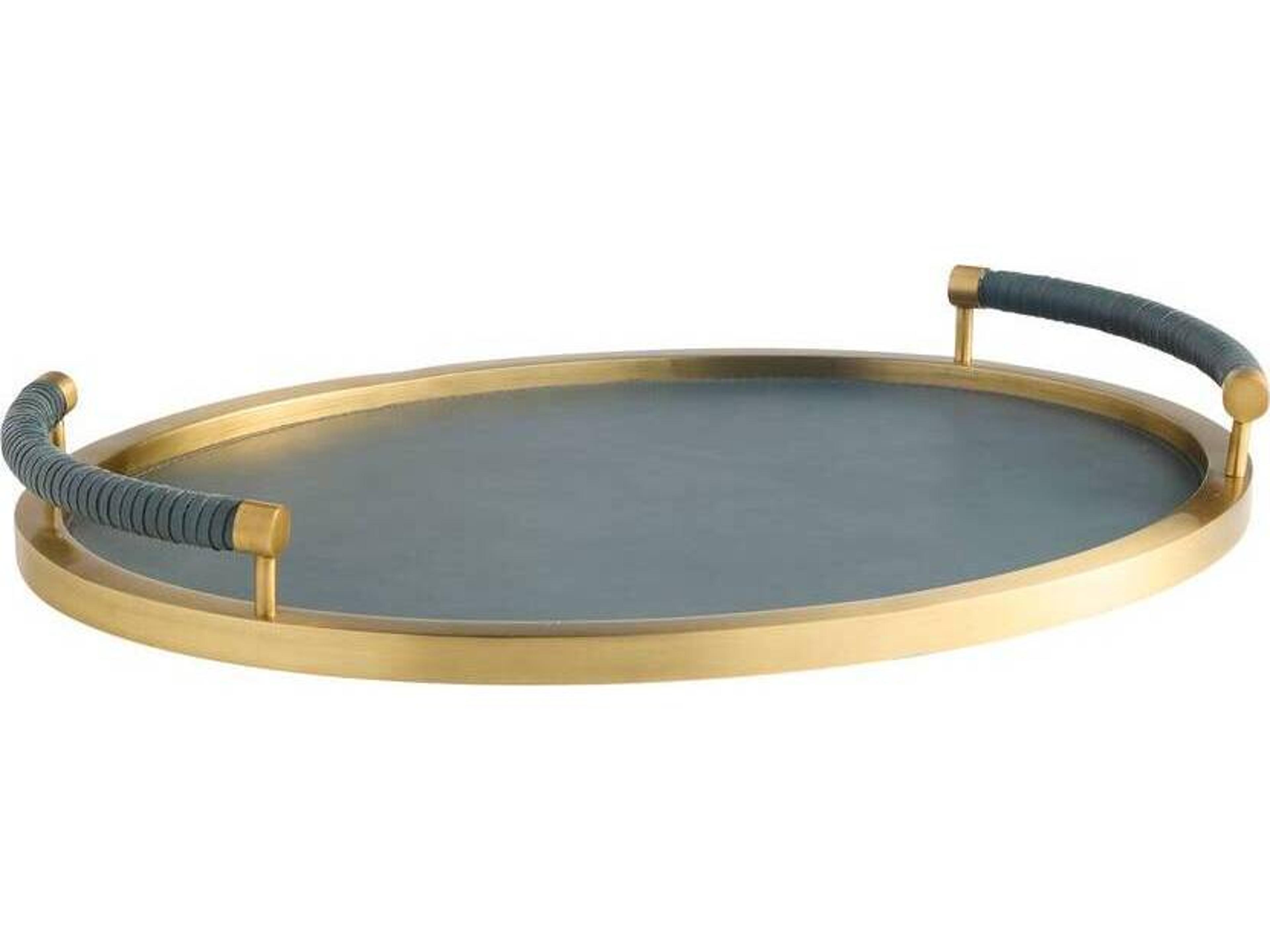 Arteriors Home Antique Brass Slate Serving Tray