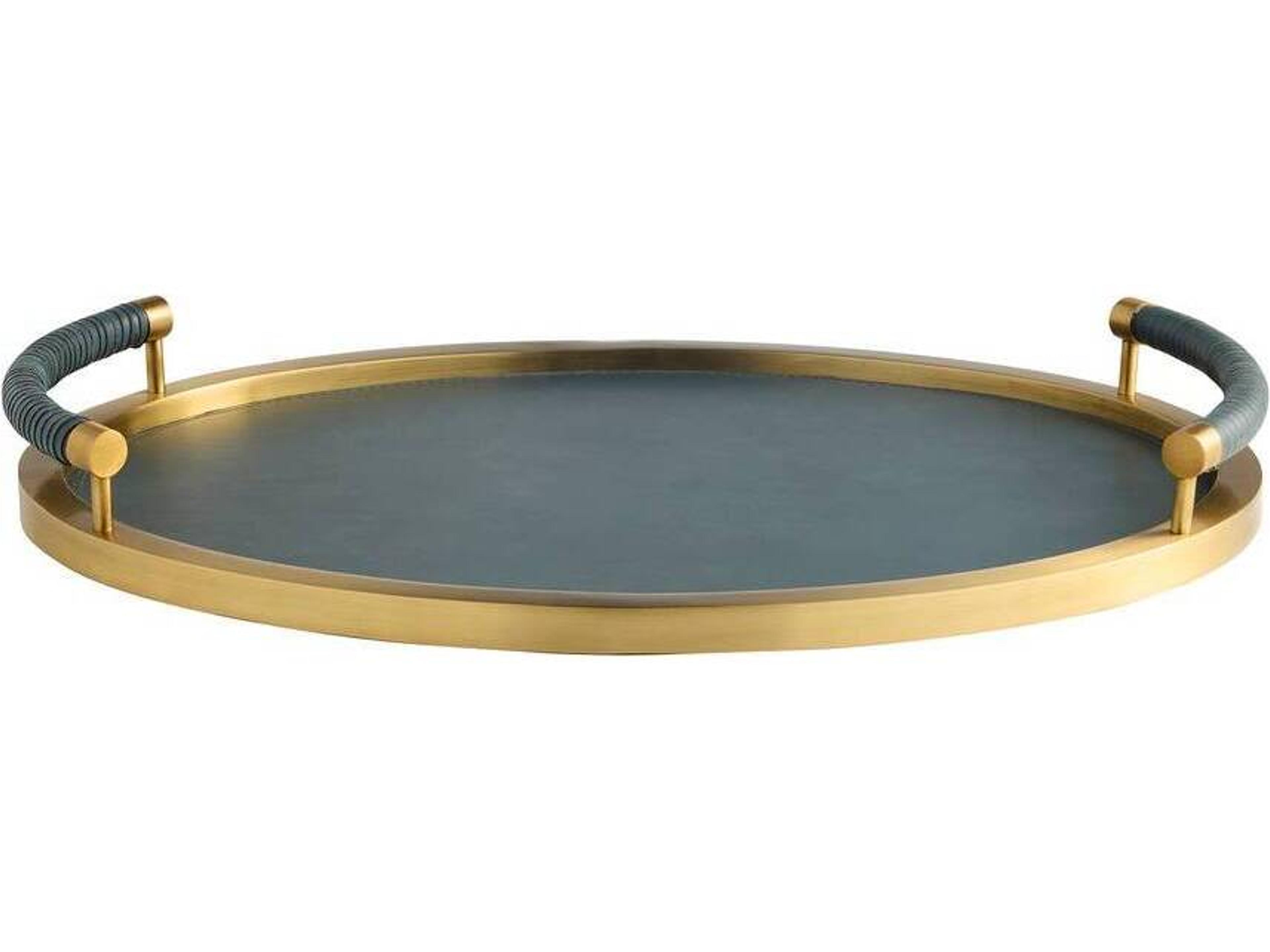 Arteriors Home Antique Brass Slate Serving Tray