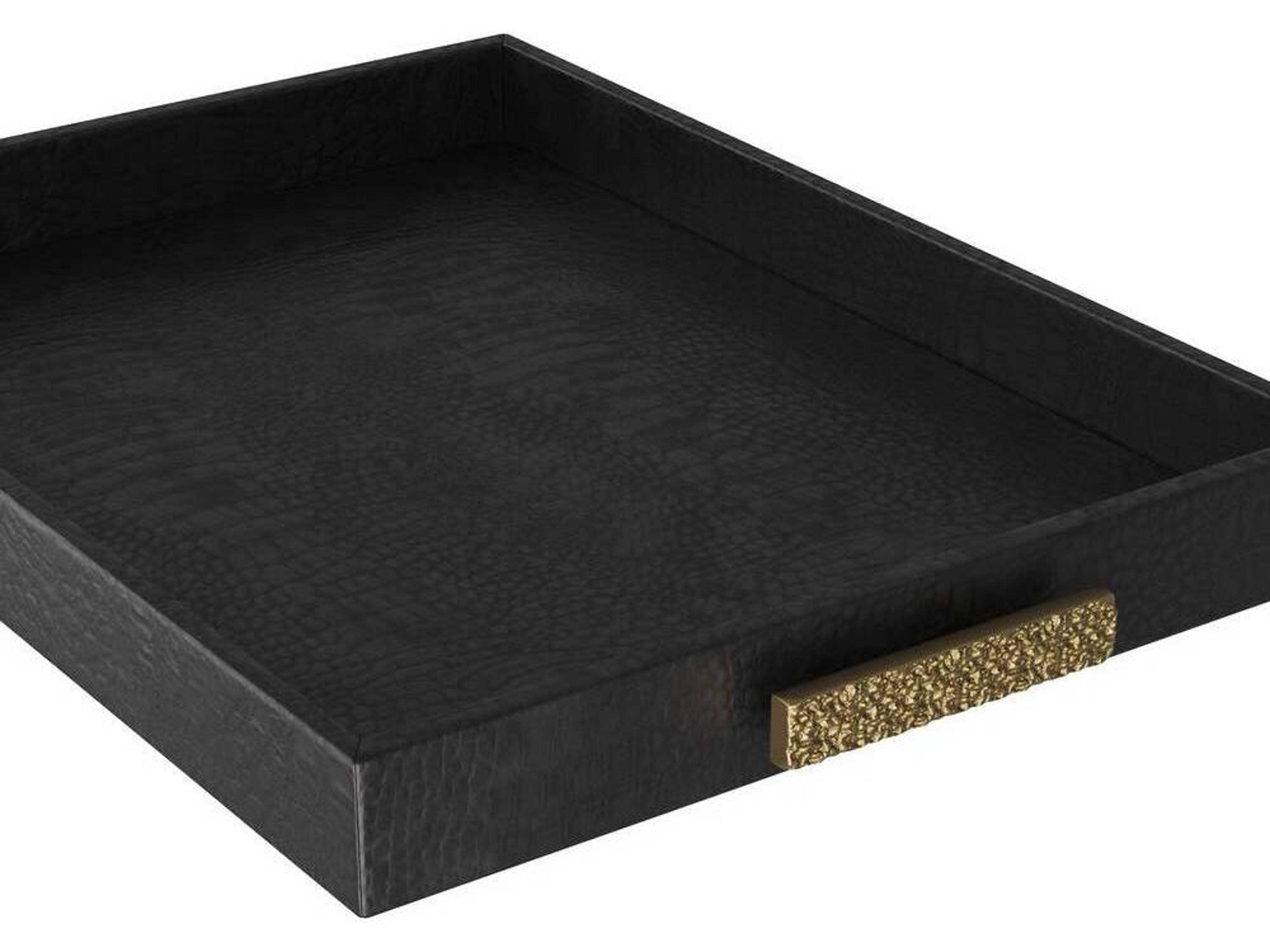 Arteriors Home Black Vintage Brass Serving Tray