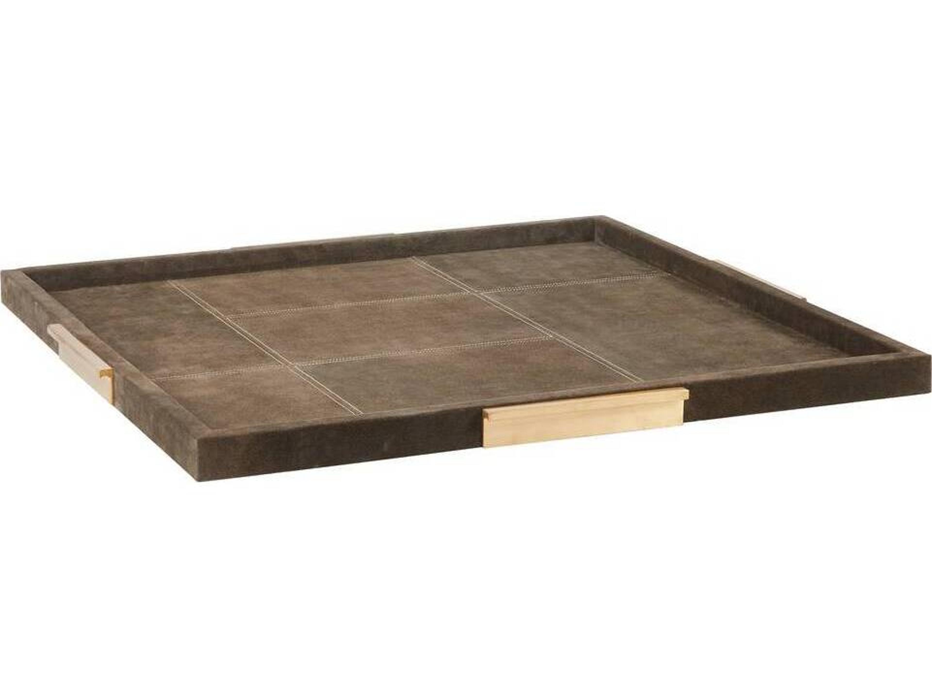 Arteriors Home Moss Gray Antique Brass Serving Tray