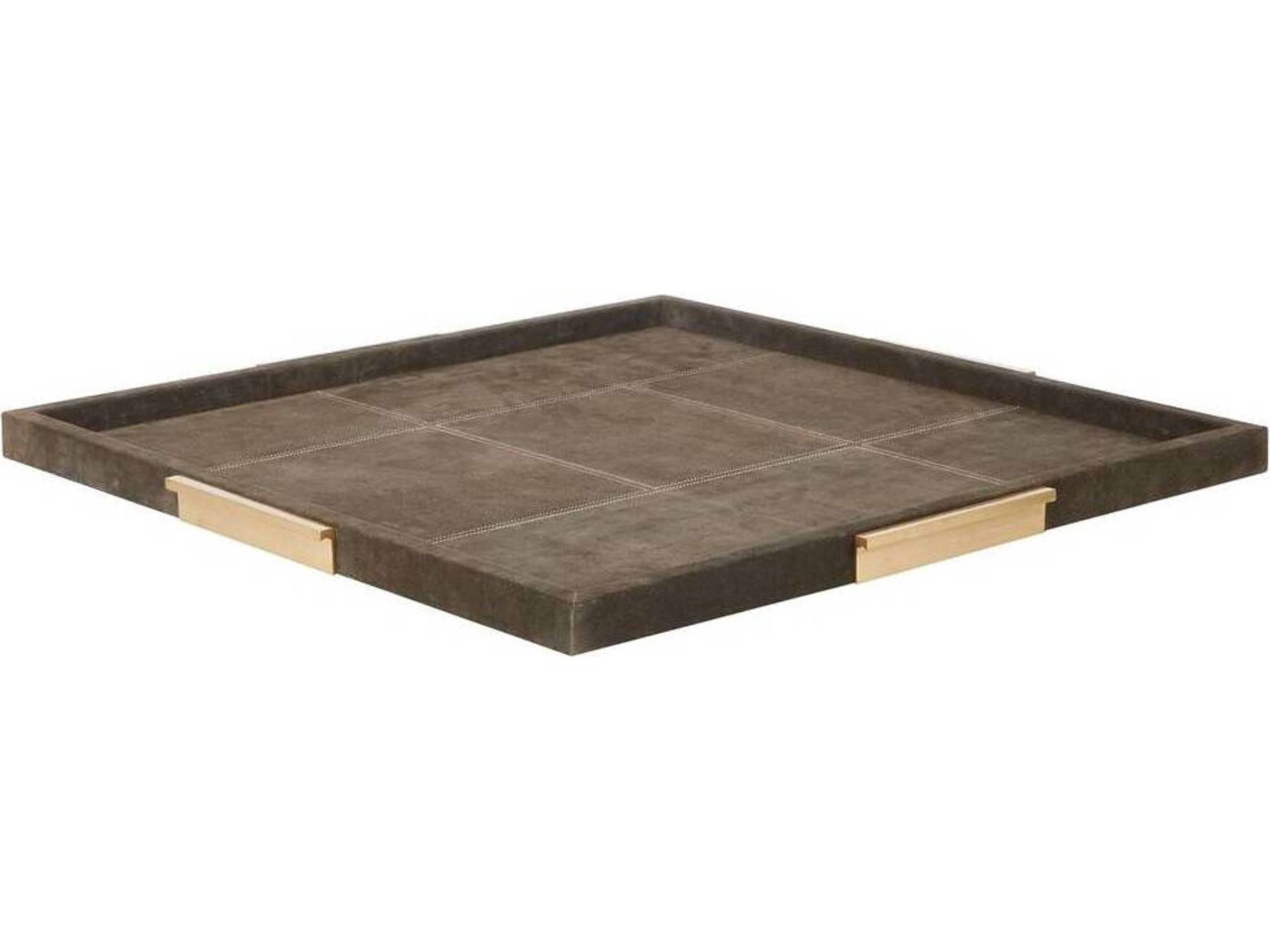 Arteriors Home Moss Gray Antique Brass Serving Tray