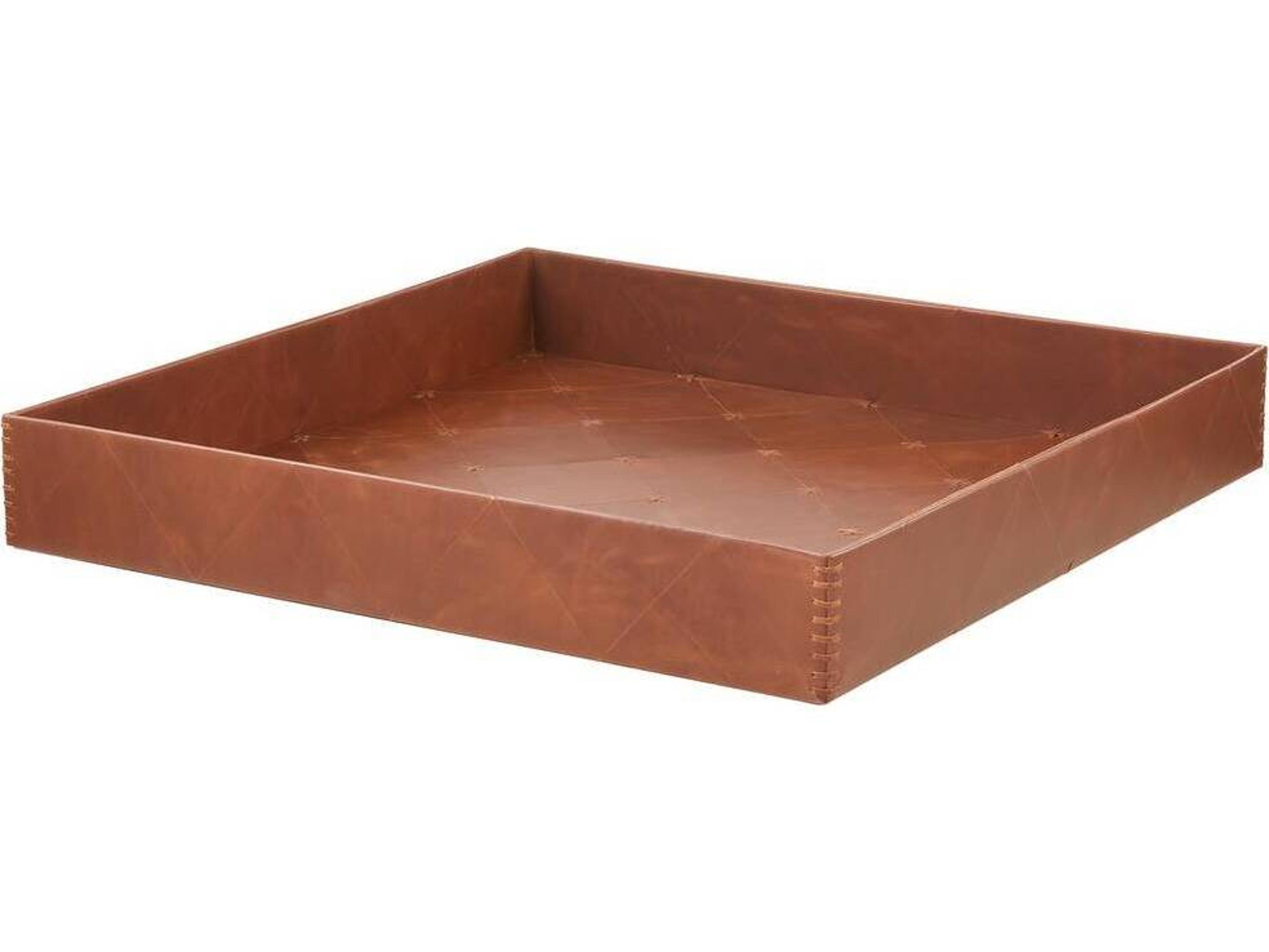 Channing Leather Tray Oversized Cognac