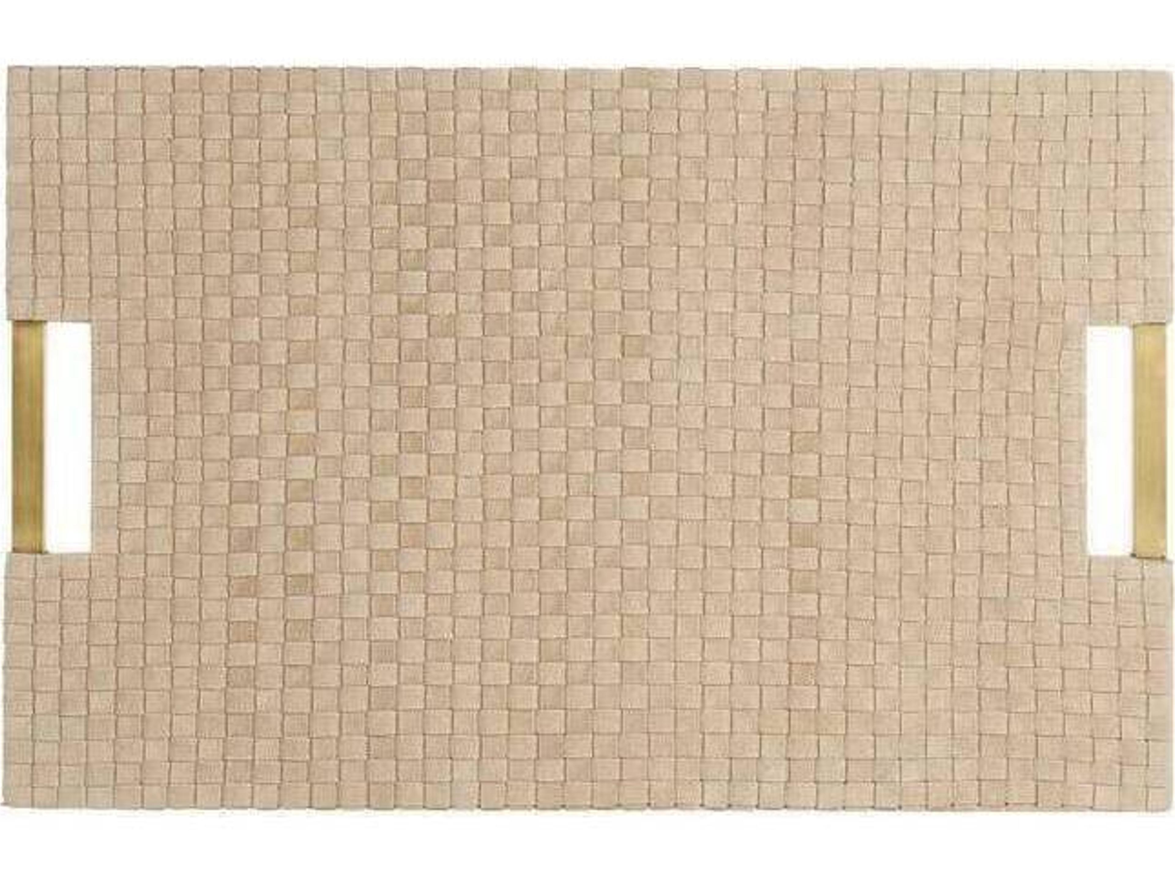 Arteriors Home Kellen Taupe Antique Brass Brown Gold Serving Tray