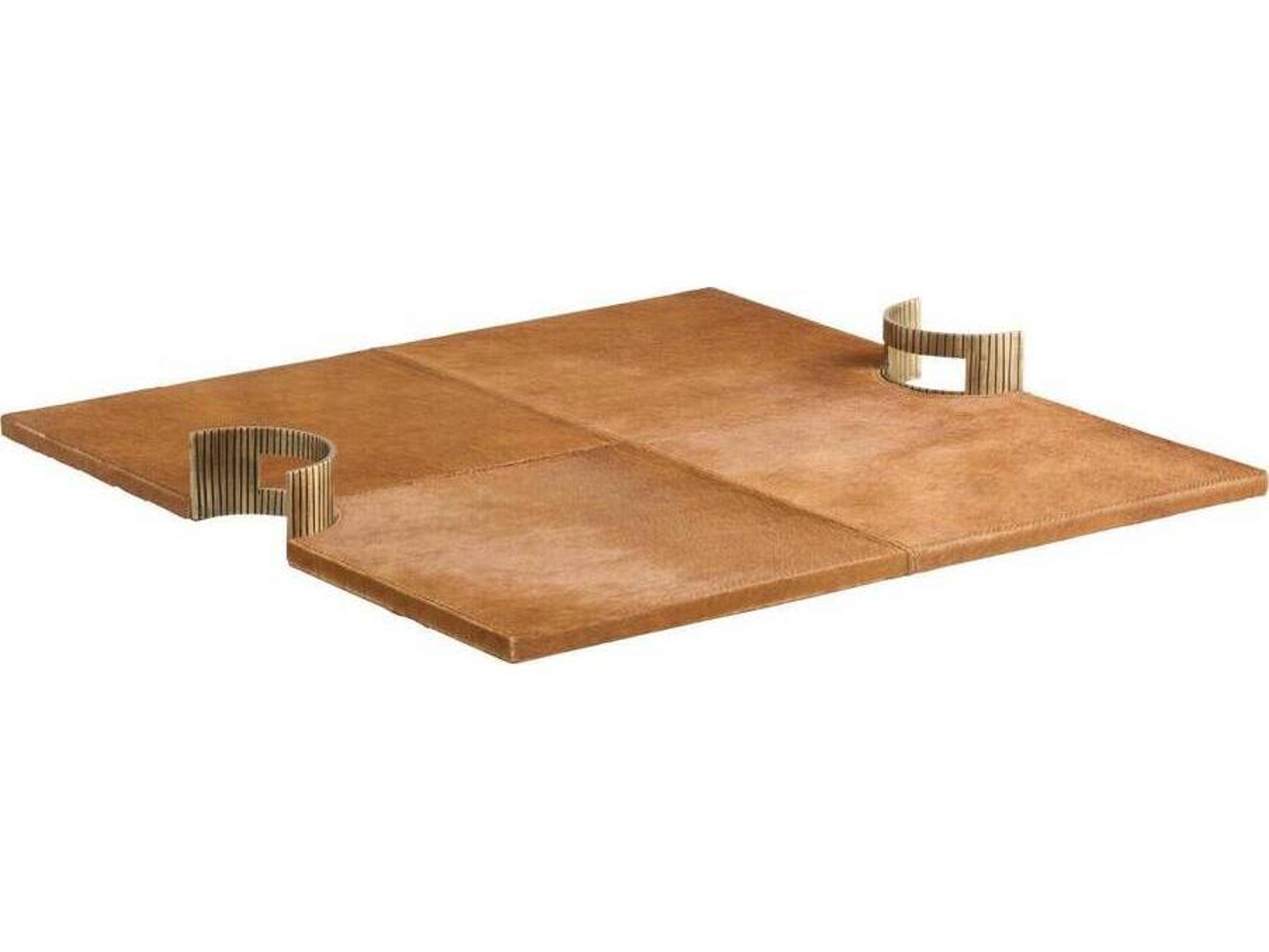 Arteriors Home Jones Brown Antique Brass Gold Serving Tray