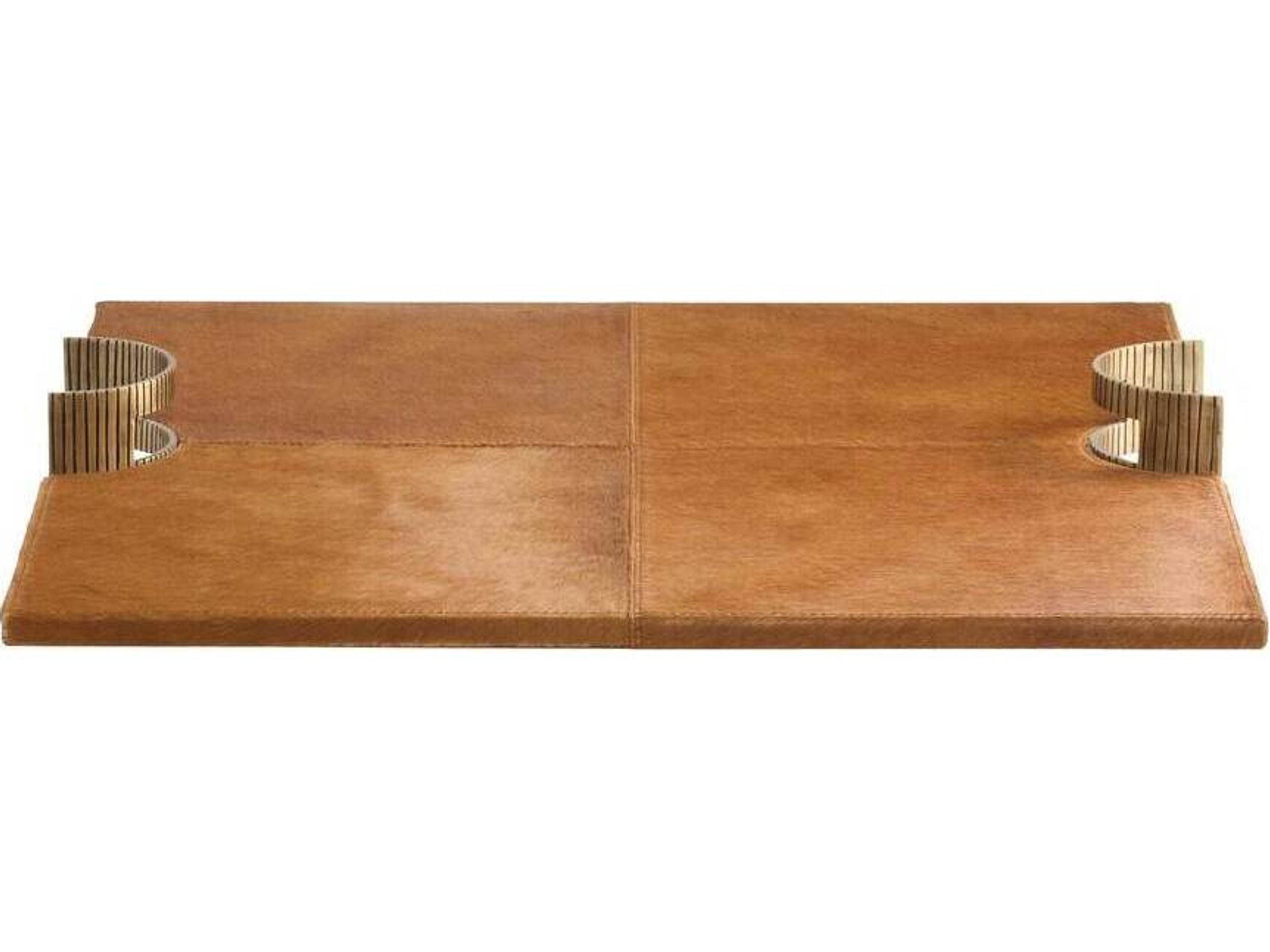 Arteriors Home Jones Brown Antique Brass Gold Serving Tray