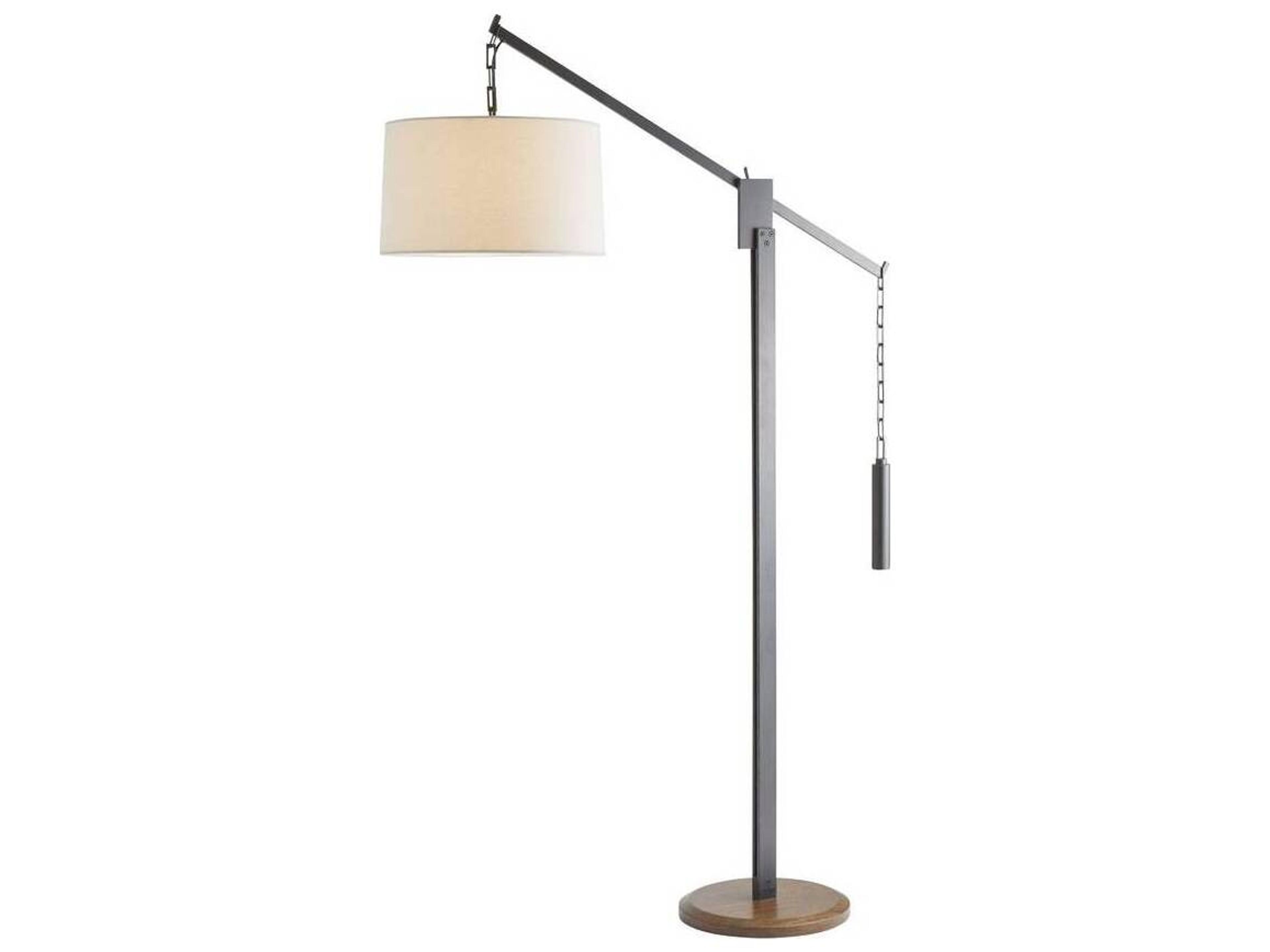 Arteriors Home Counterweight Aged Bronze Walnut Floor Lamp