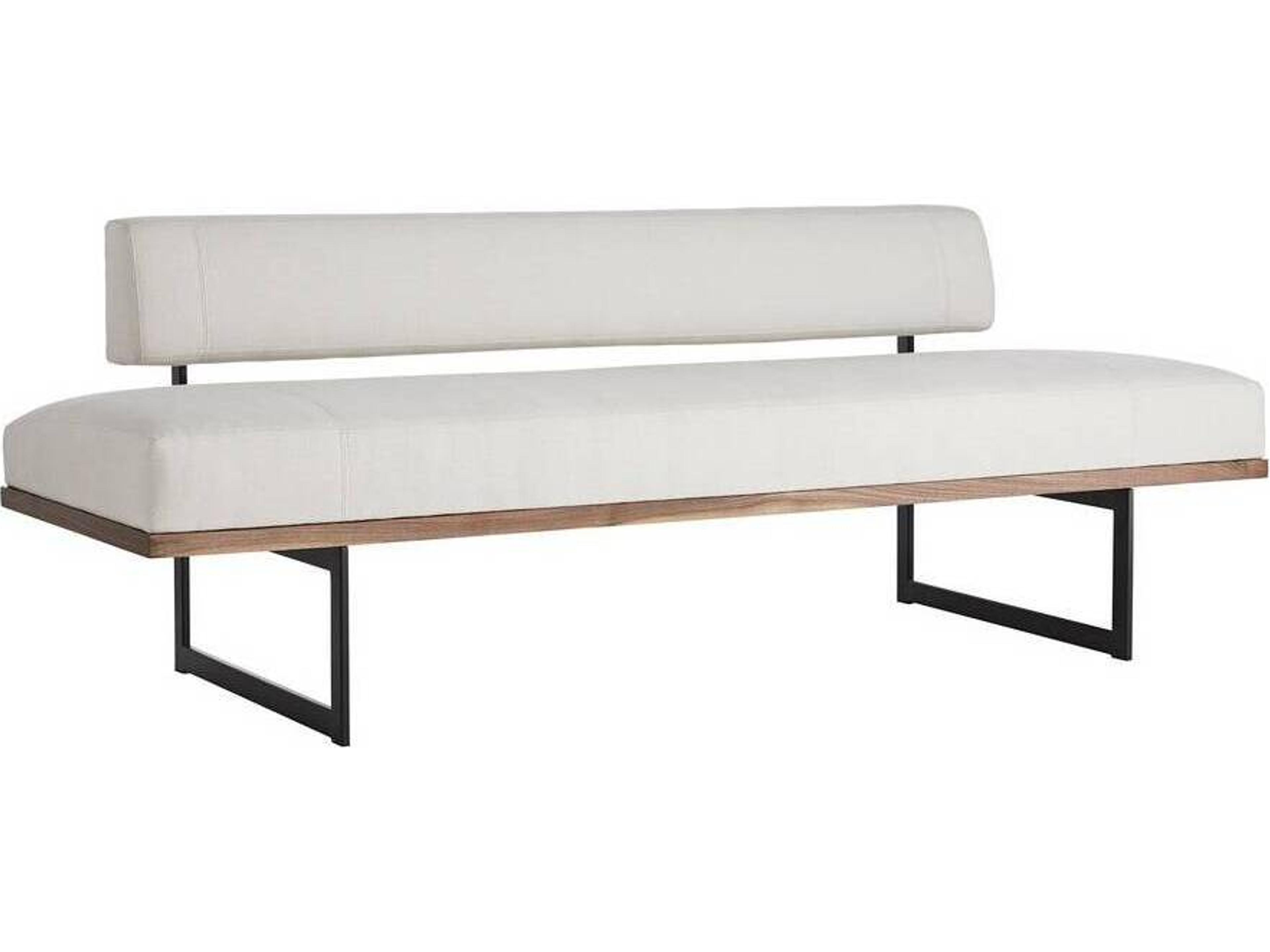 Tuck Bench Bone Linen Upholstered