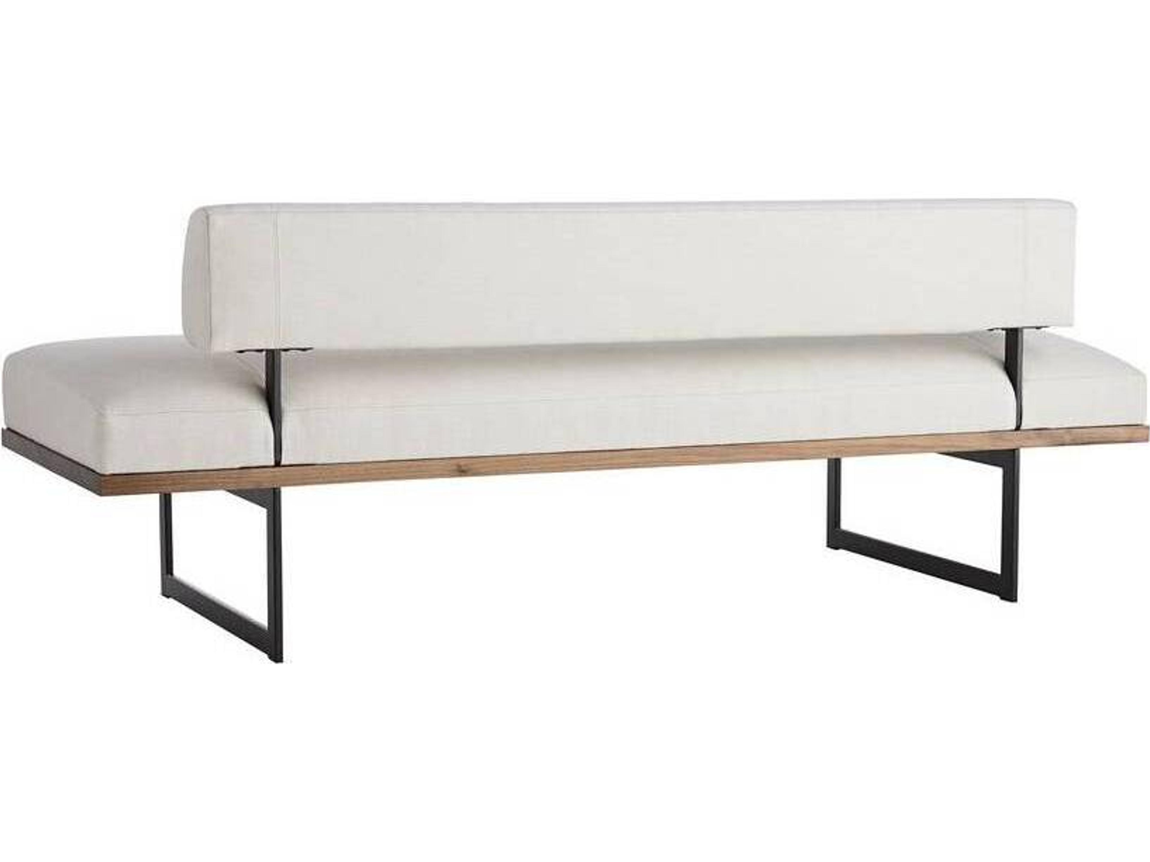 Arteriors Home Tuck Bone Jacobean White Upholstered Accent Bench