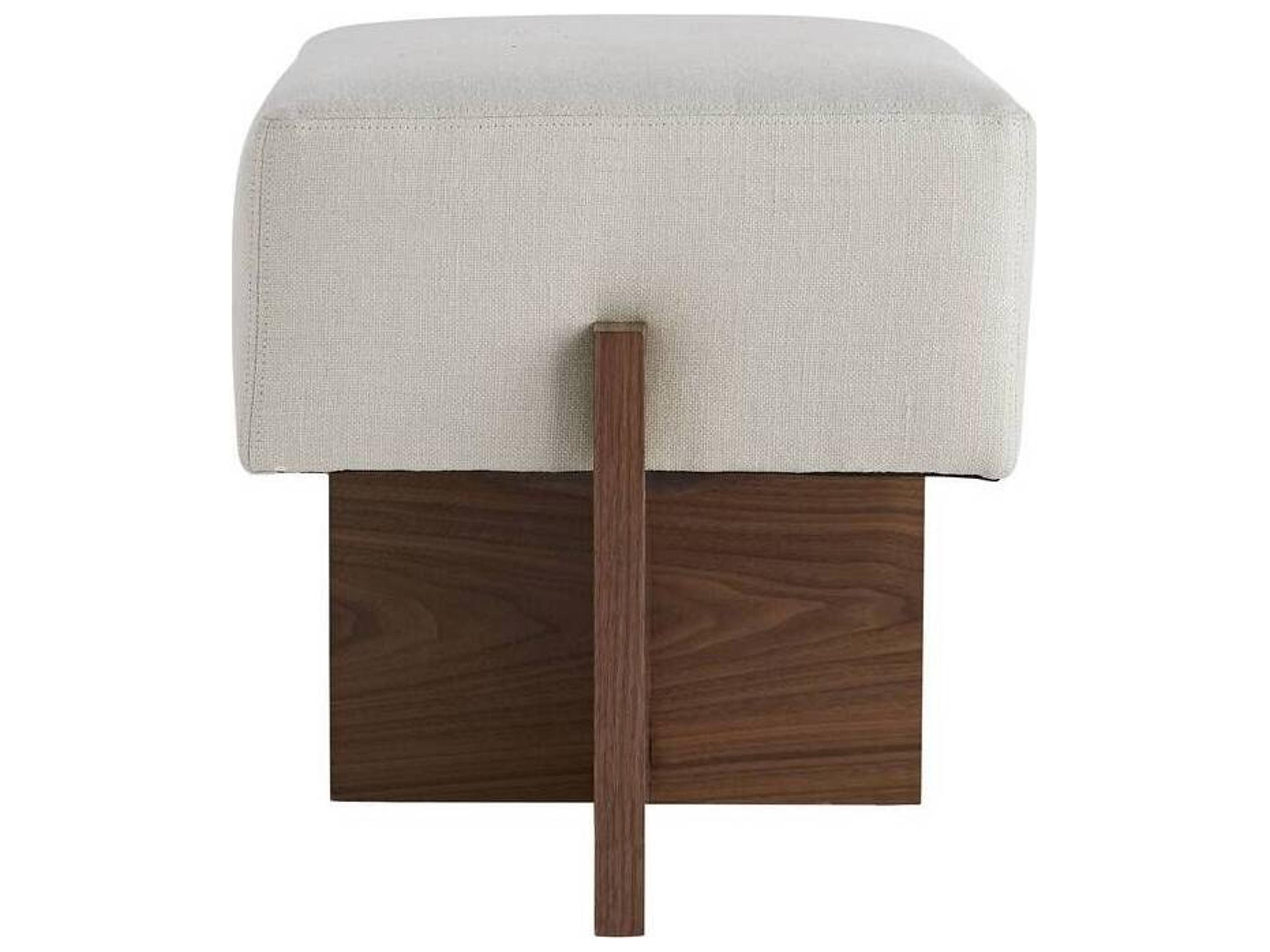 Arteriors Home Tuck Bone Jacobean White Upholstered Ottoman