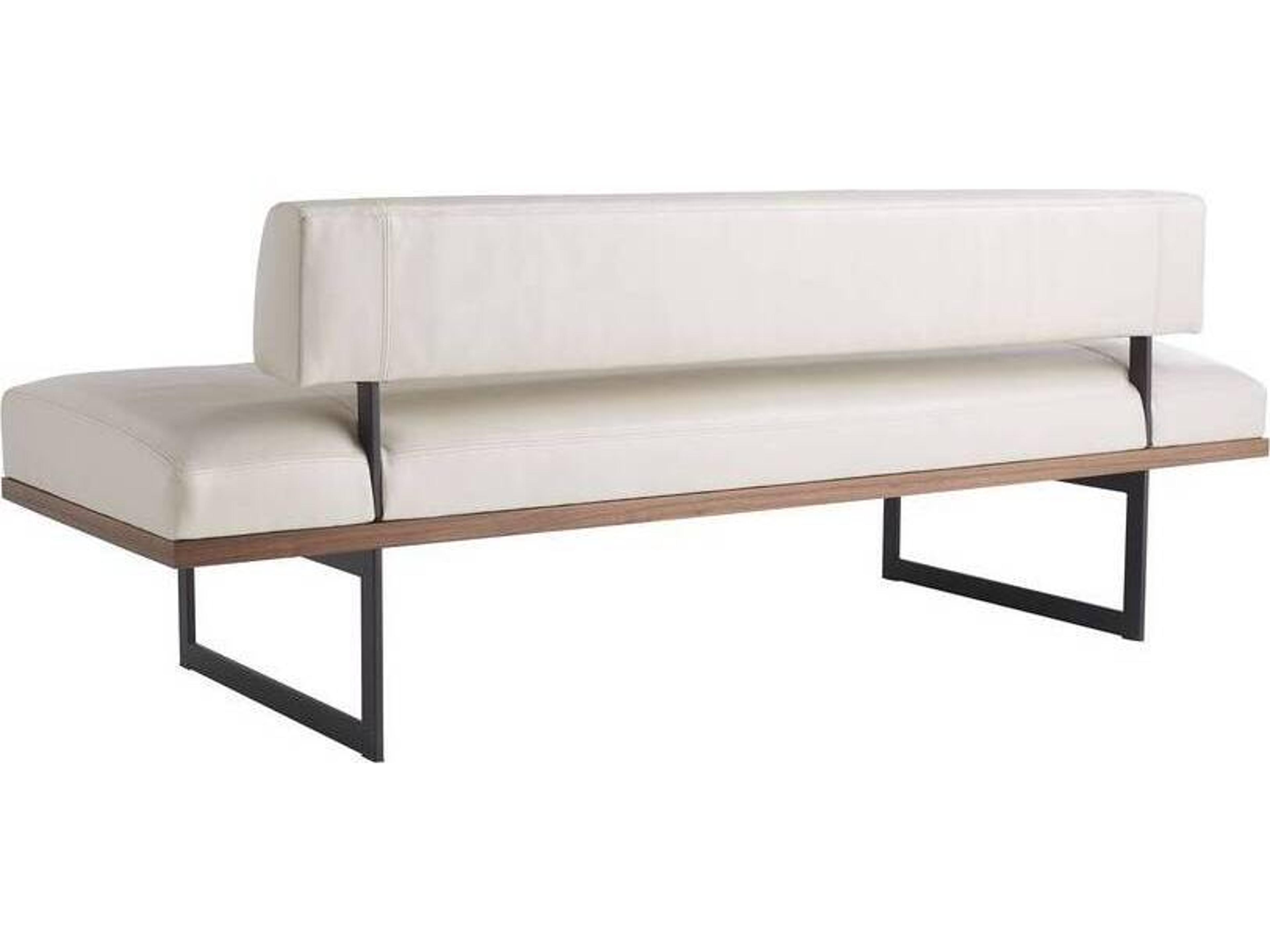 Arteriors Home Tuck Ivory Jacobean White Leather Accent Bench