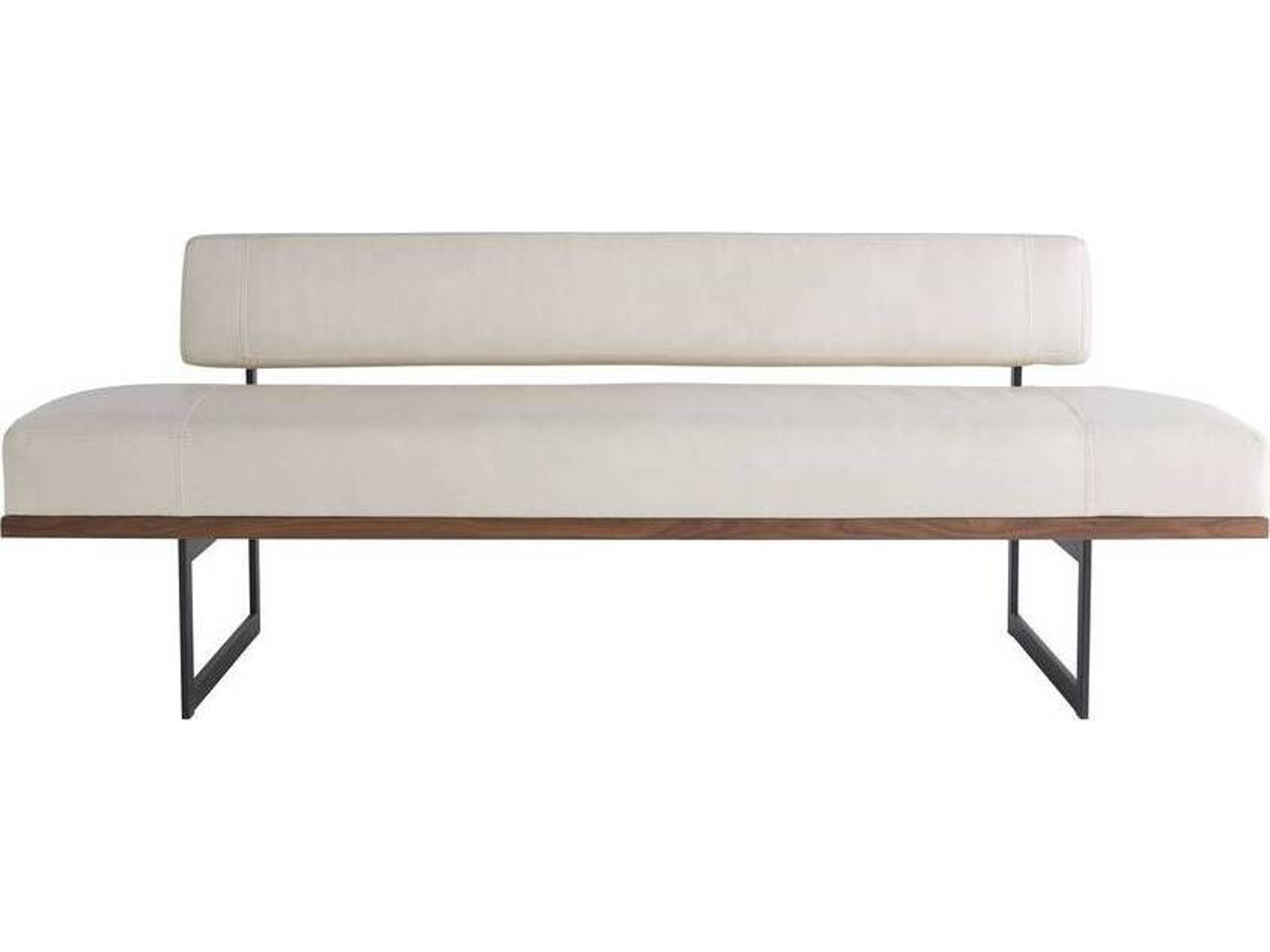 Arteriors Home Tuck Ivory Jacobean White Leather Accent Bench