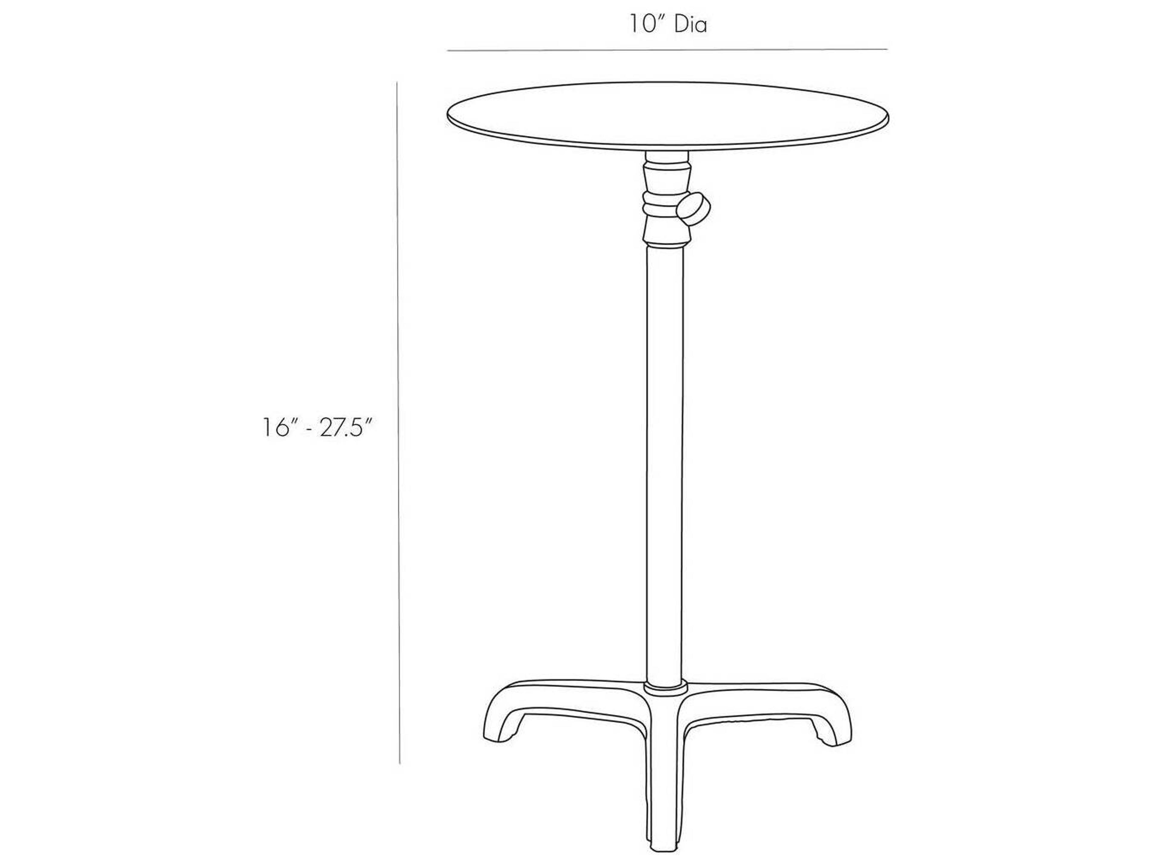 Arteriors Home Celerie Celerie Kemble Round Metal Antique Brass End Table