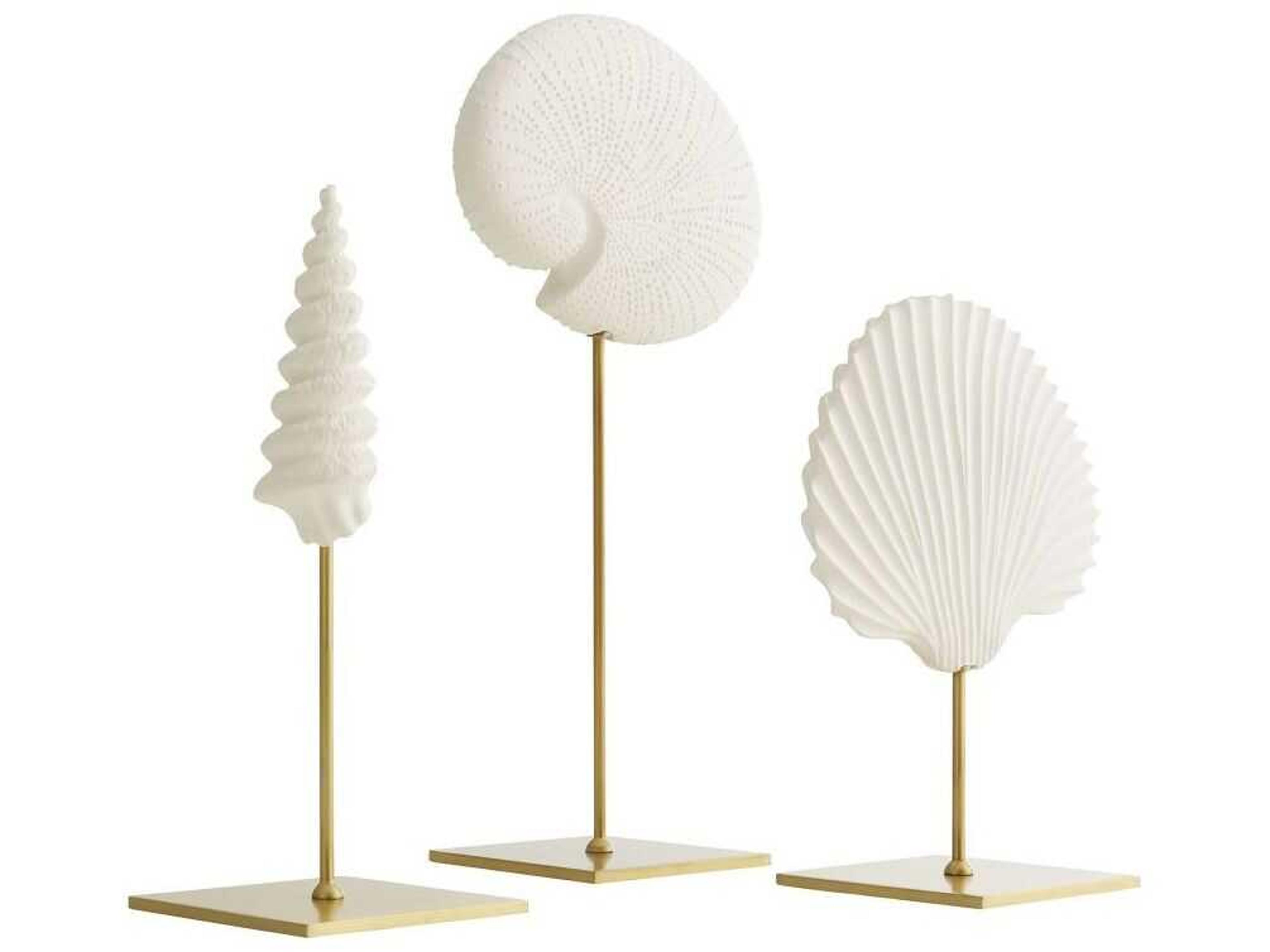 Arteriors Home Shell White Sculpture Set of 3