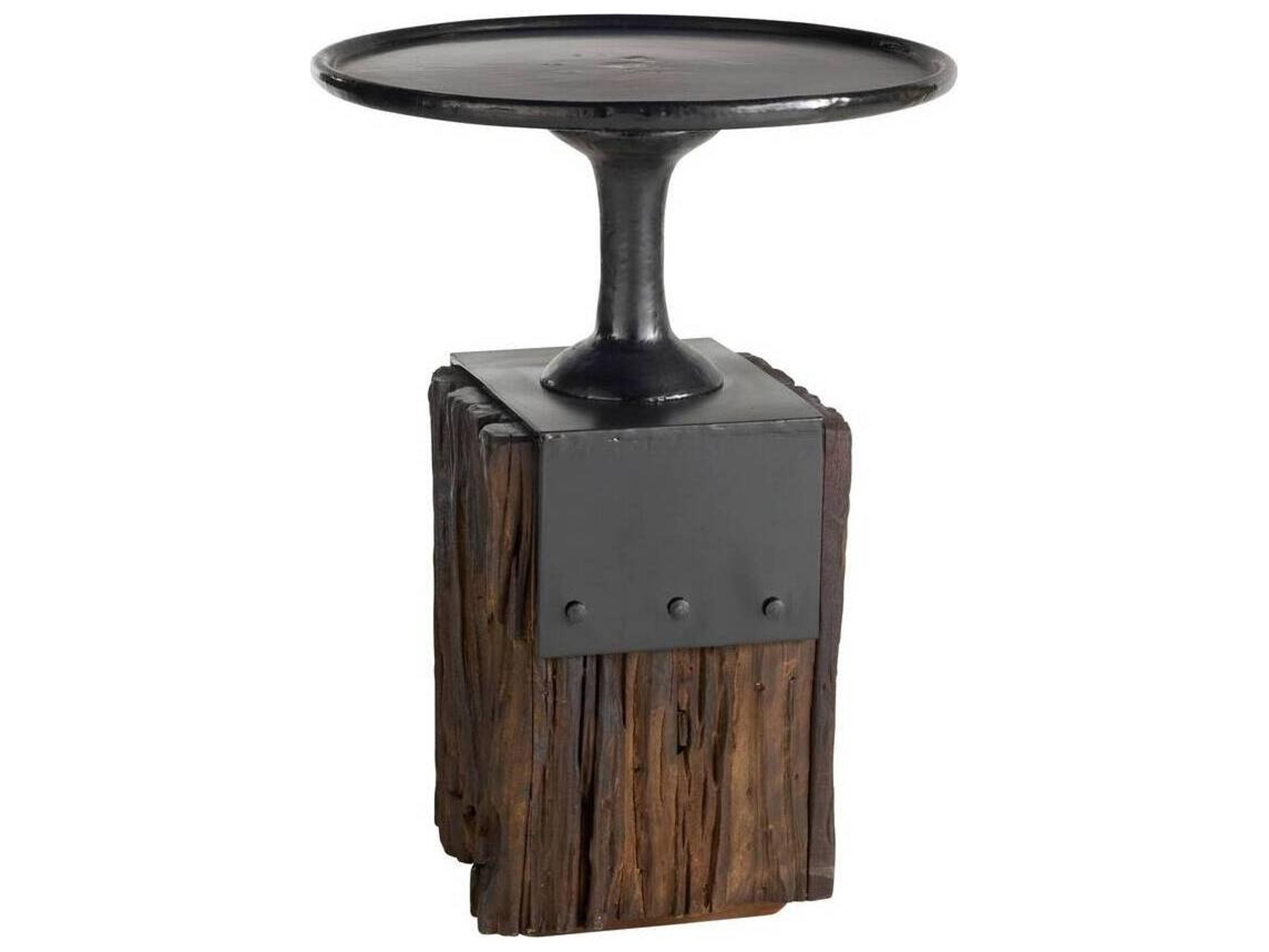 Anvil Occasional Table Forged Iron Accent