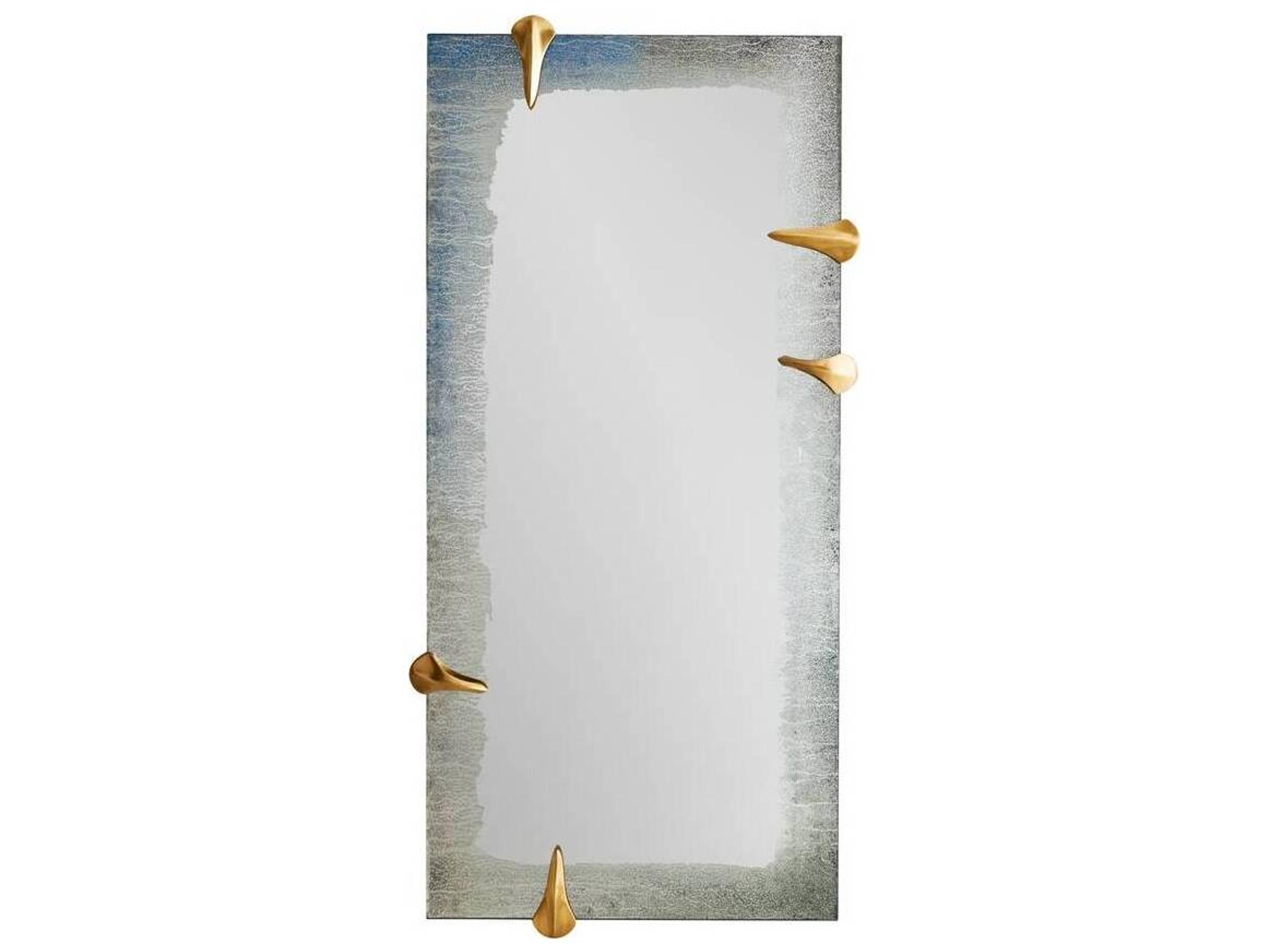 Edged Talon Wall Mirror Antique Brass