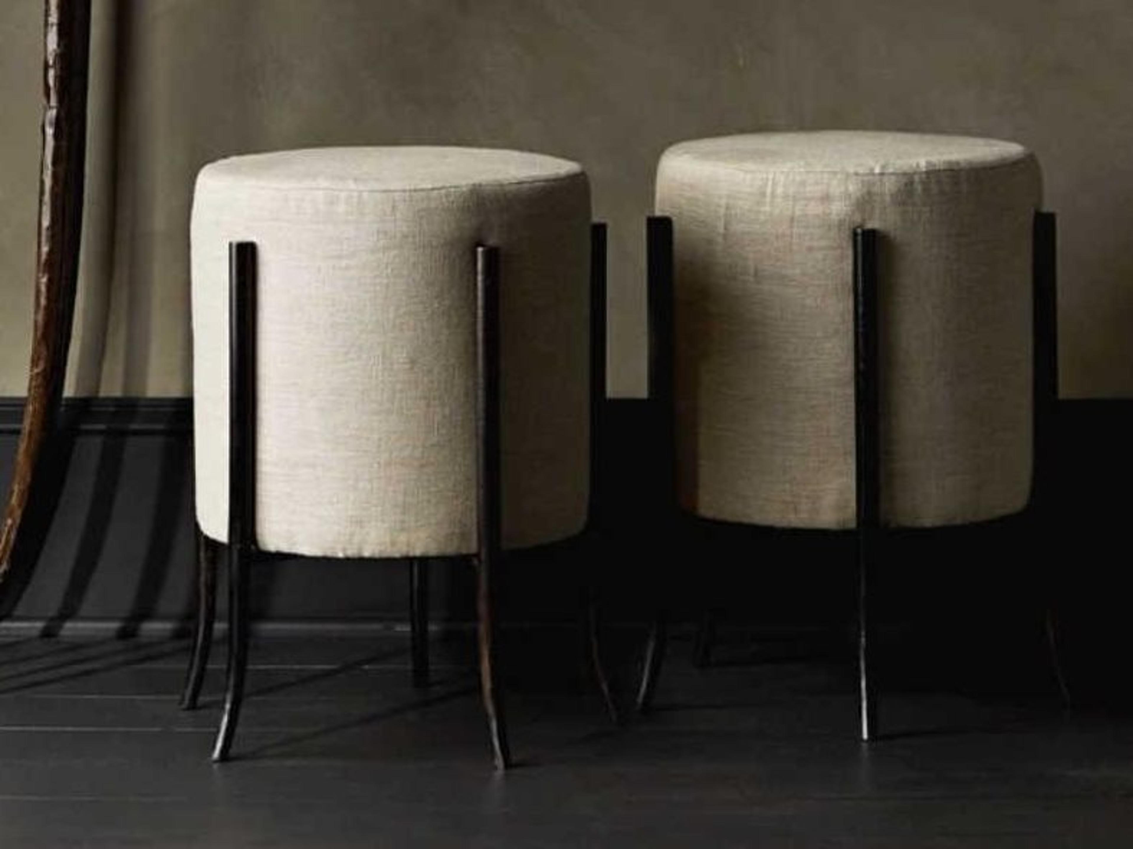 Arteriors Home Barry Dixon Natural White Upholstered Ottoman