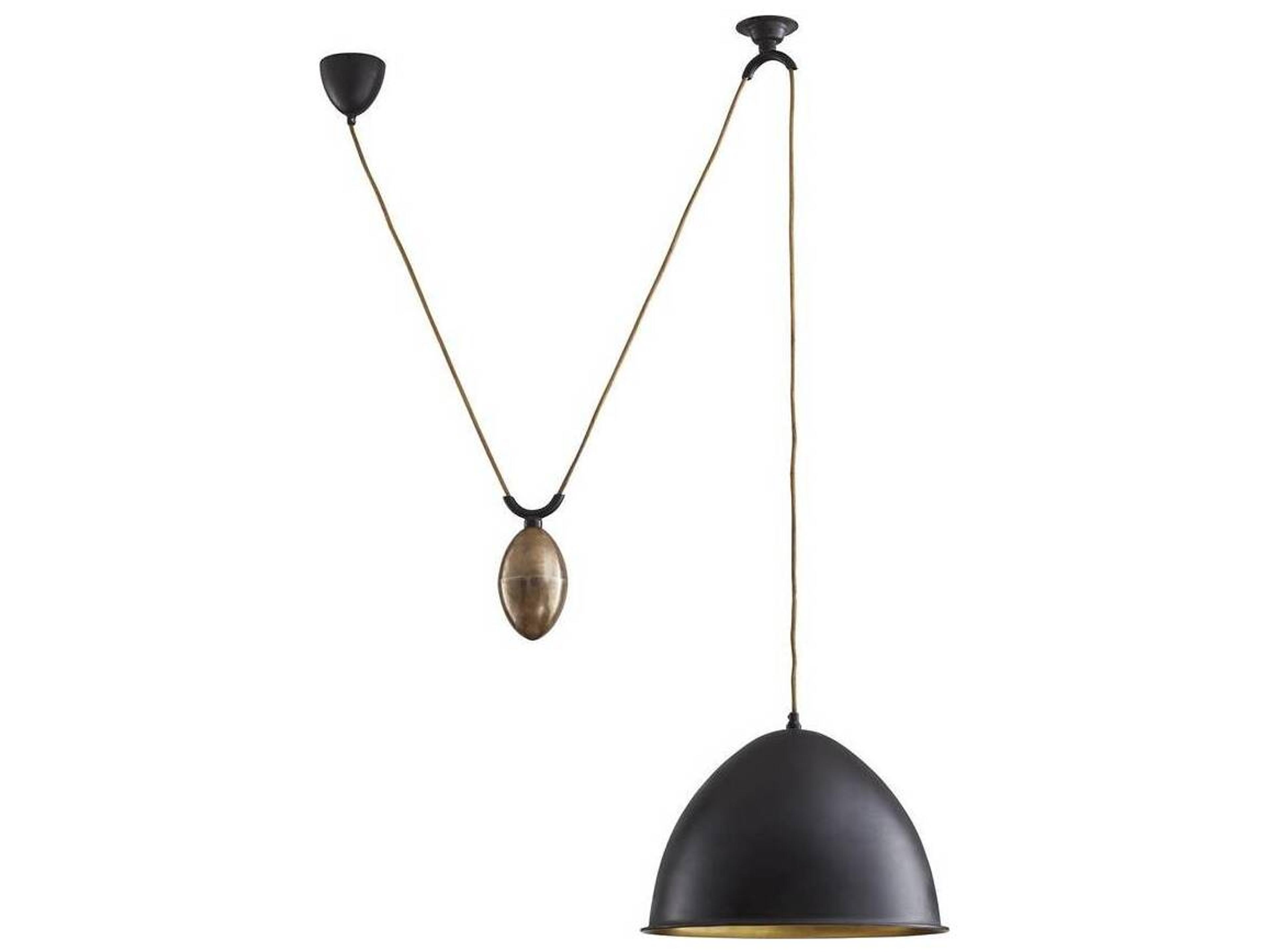 Arteriors Home Egg 1-Light Bronze Antique Brass Pendant
