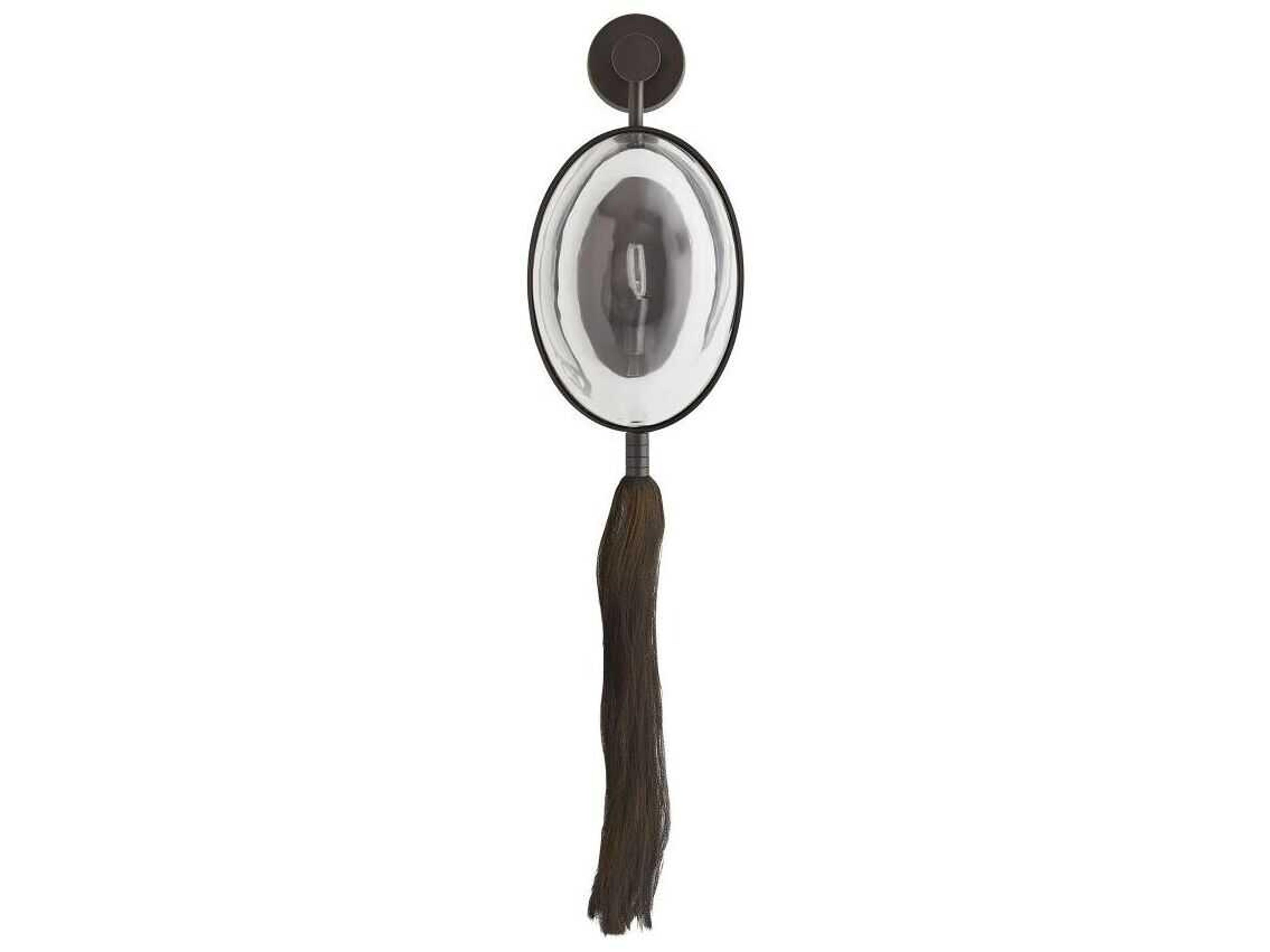 Aramis 1-Light Wall Sconce in Bronze with Glass Shield